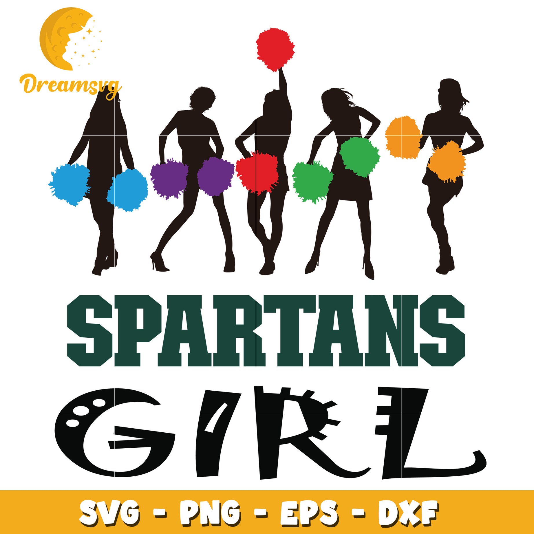 Spartan Cheerleaders SVG PNG EPS DXF