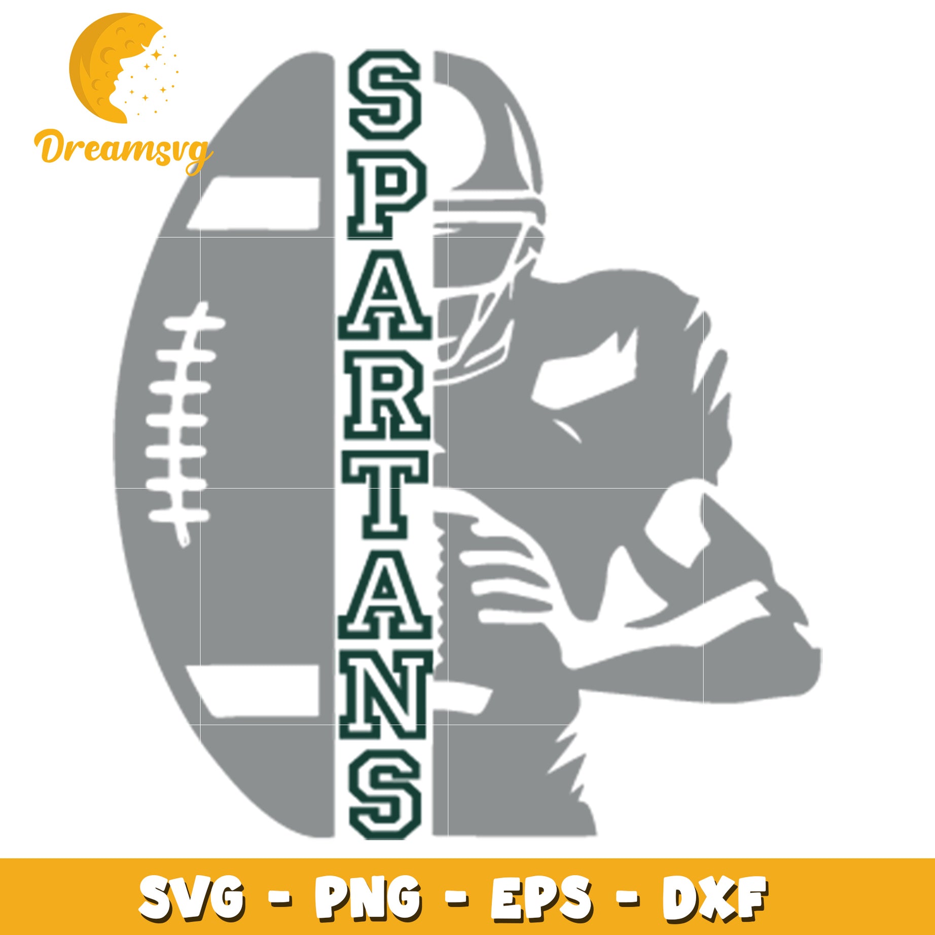 Spartan Football Player Digital SVG File for Crafting Projects