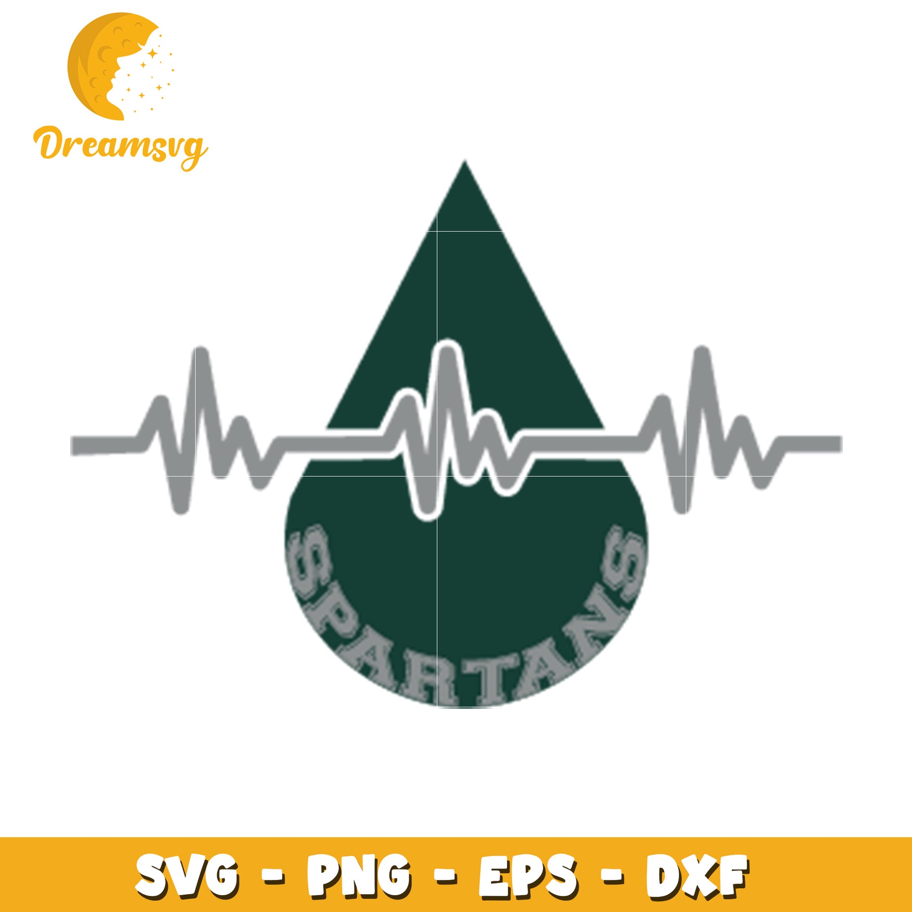 Spartan Heartbeat SVG Cut File