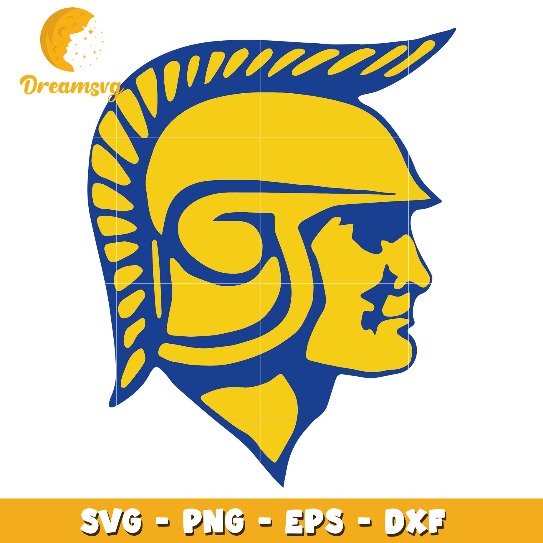 Spartan Helmet SVG Graphic for School Spirit and Crafts Use