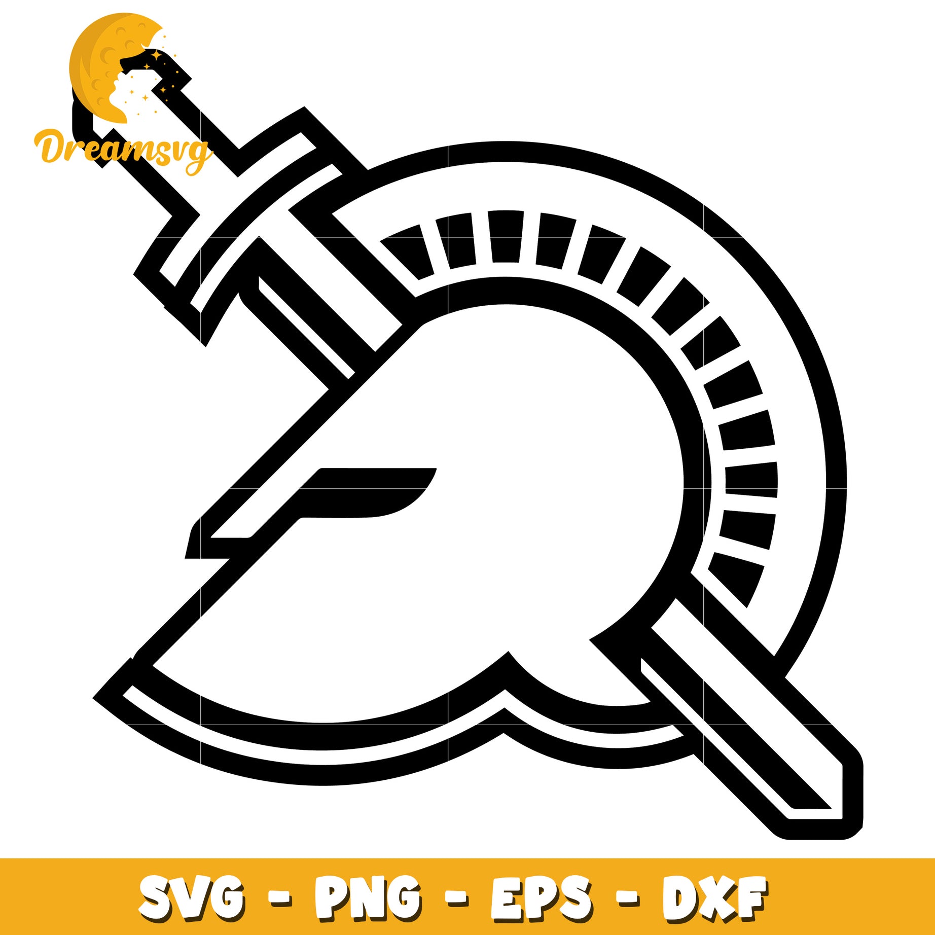 Spartan Helmet Vector Design SVG for Digital Crafts and Projects