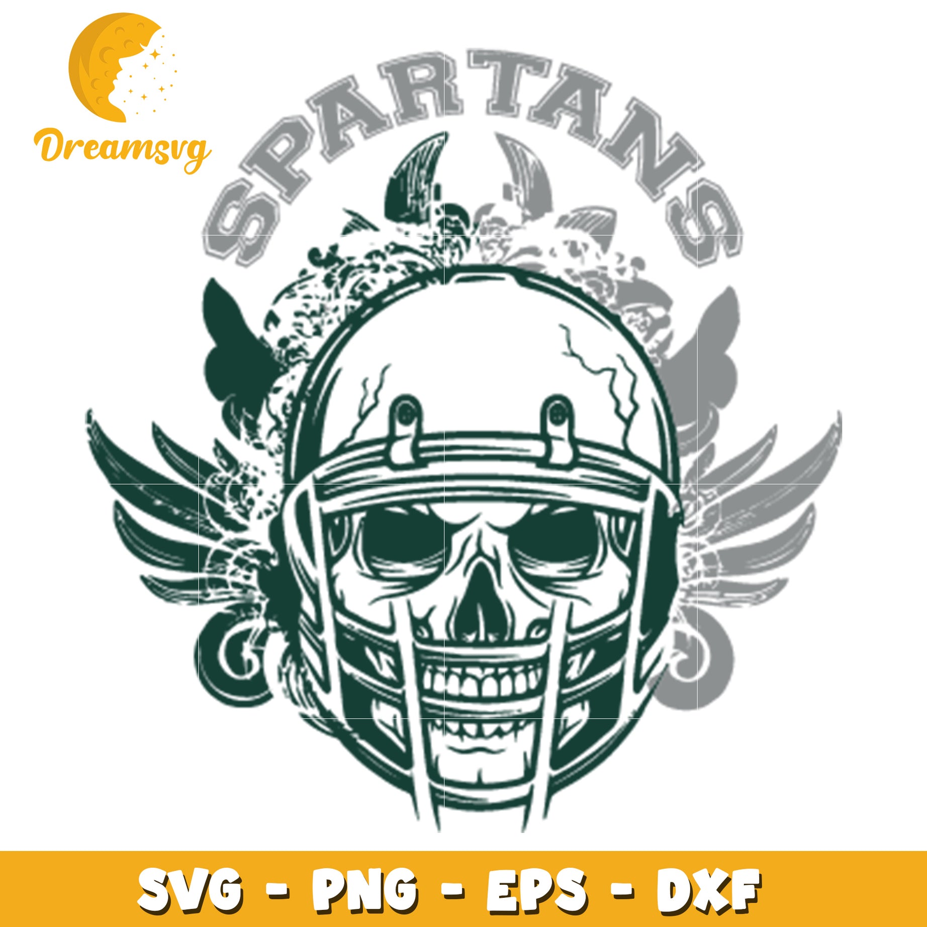 Spartan Skull Football Helmet SVG PNG EPS DXF