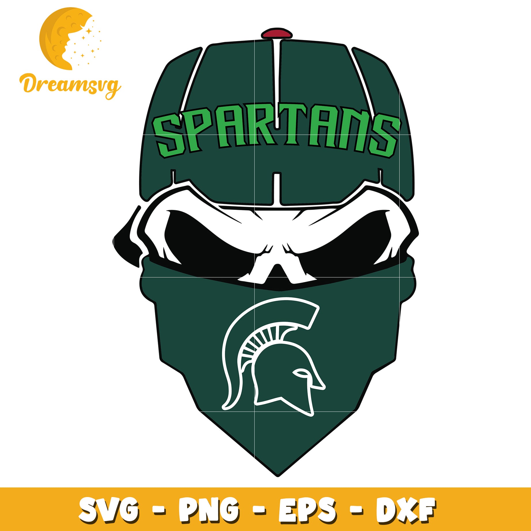 Spartan Skull SVG PNG EPS DXF Cut File