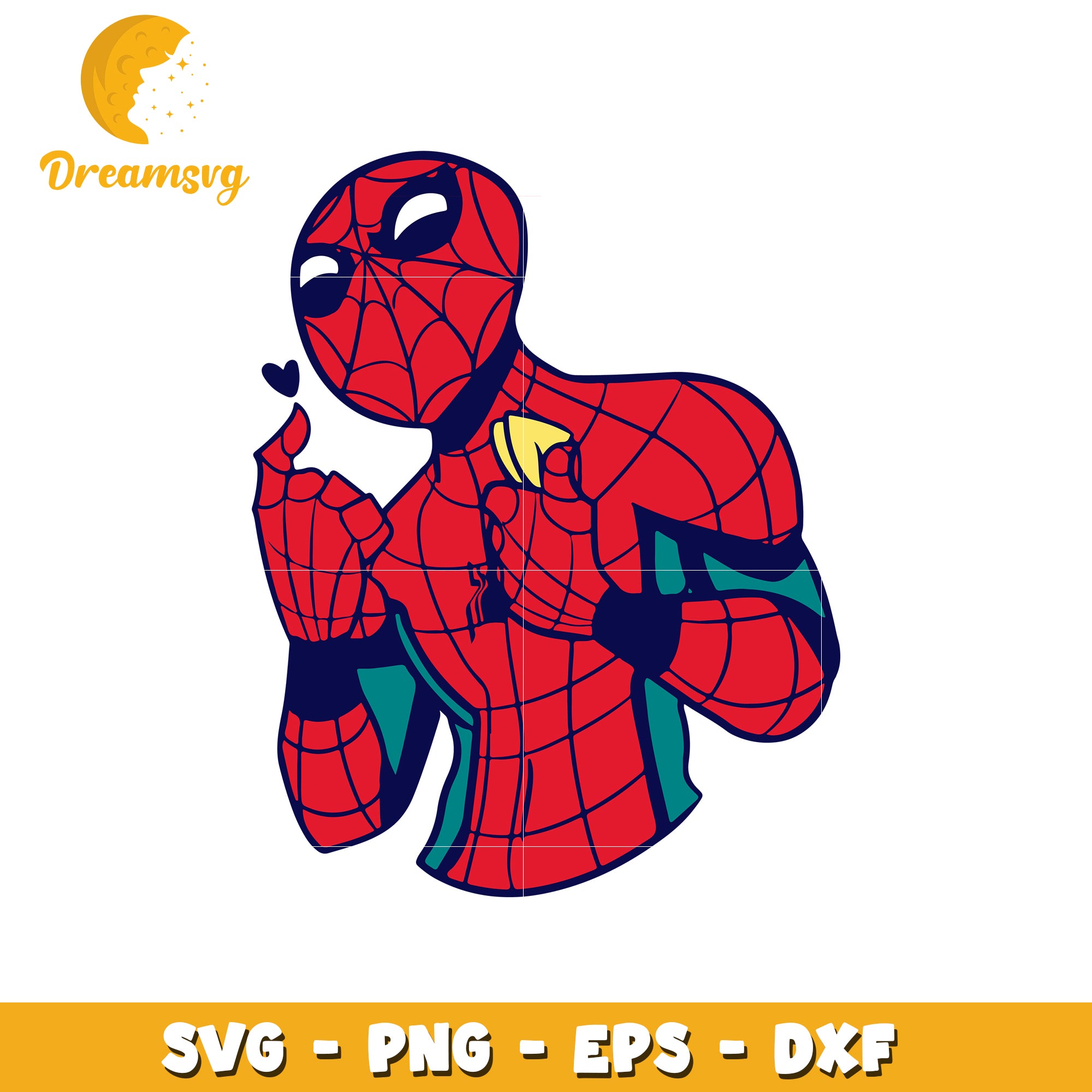 Spider-Man Cute Character SVG Download for Crafts and Design