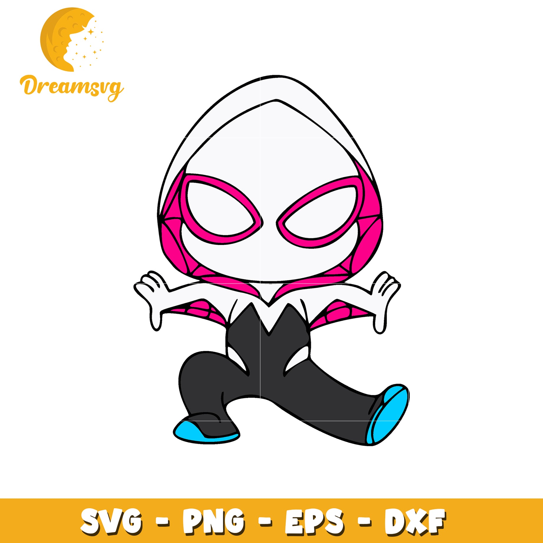 Spider Gwen SVG PNG EPS DXF Cut File