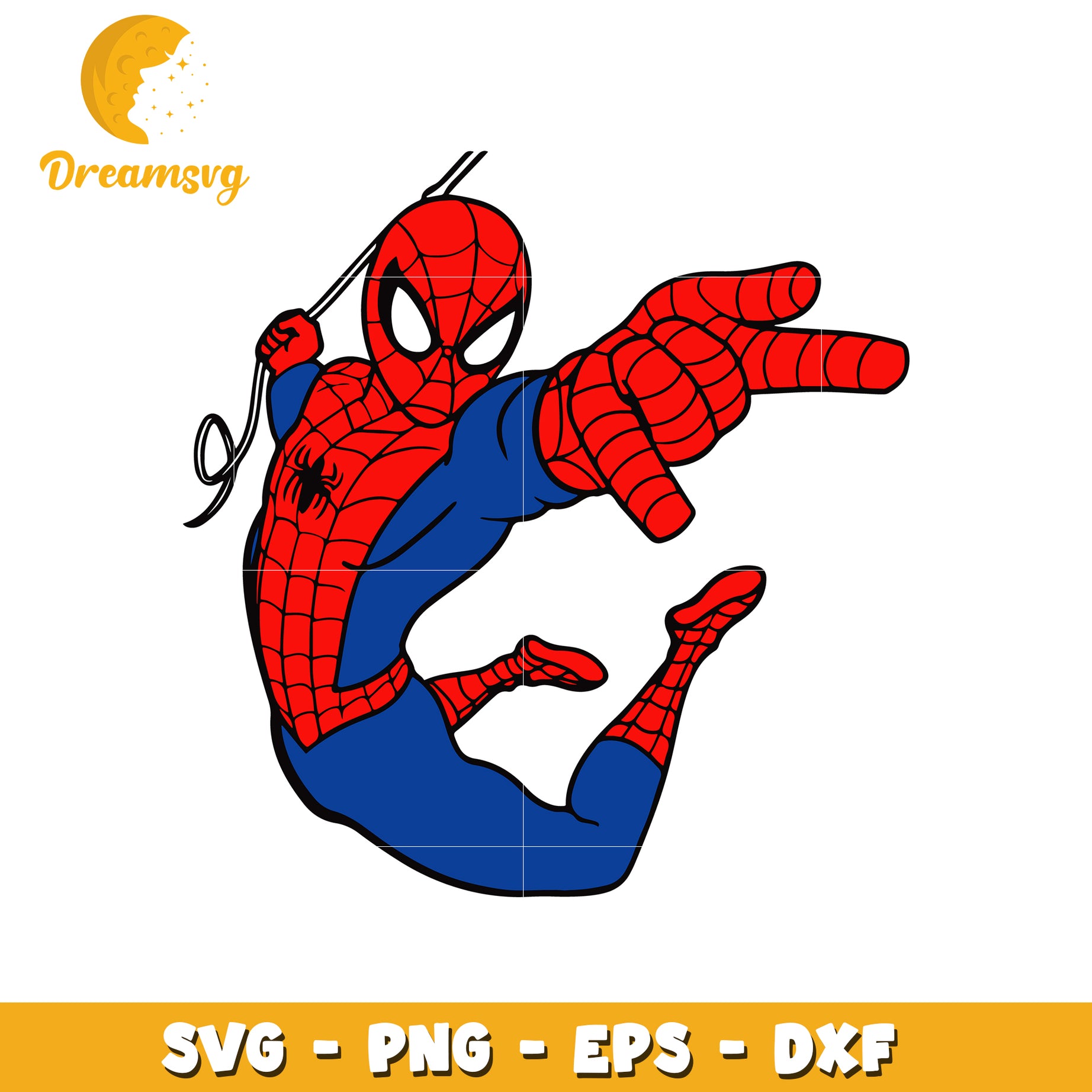 Spider Man Action Pose SVG Clipart for Creative Projects