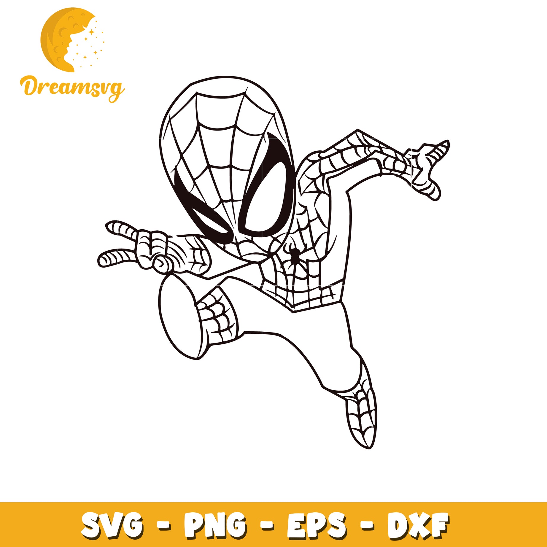 Spider Man Superhero SVG Clipart for Crafting Projects