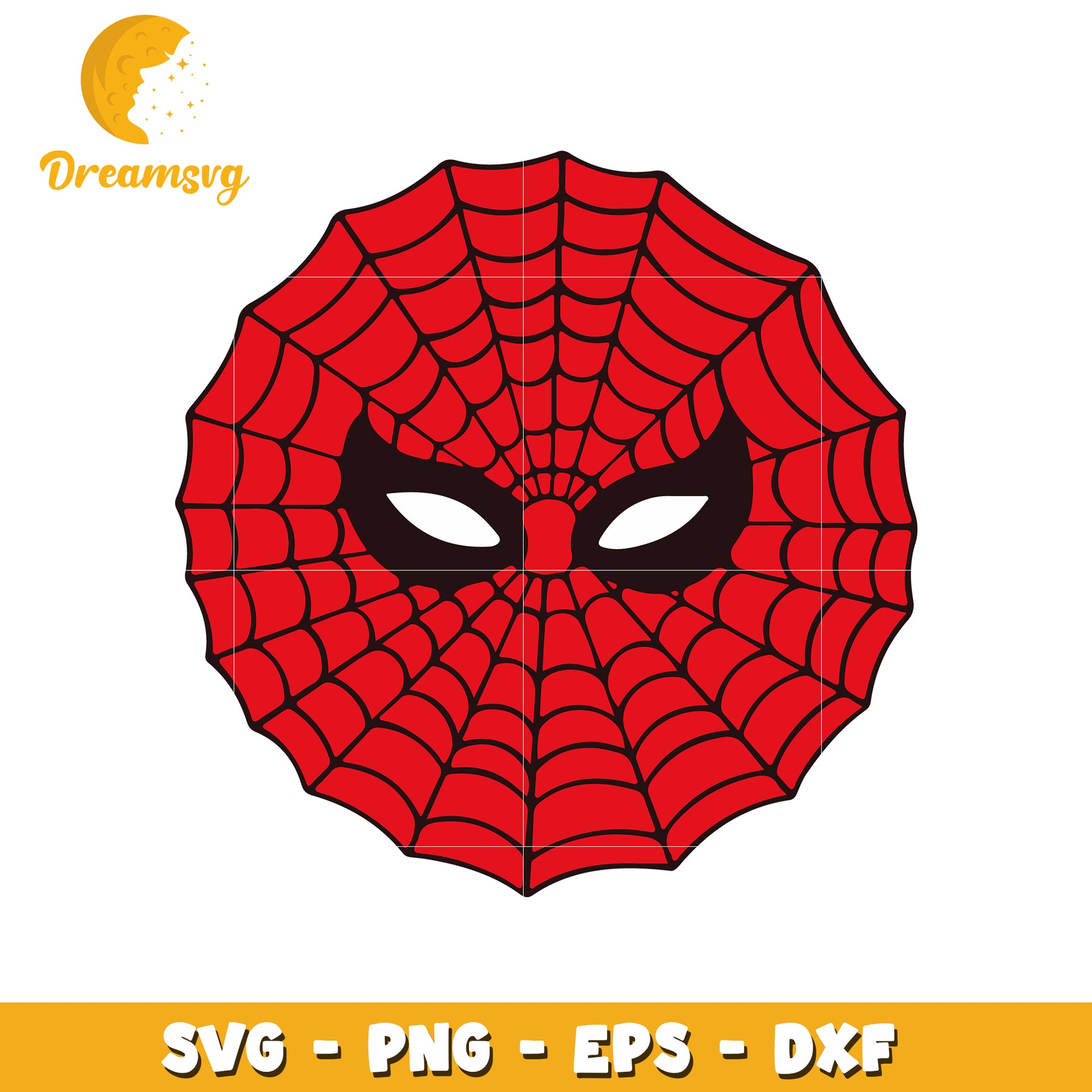 Spider Web Mask SVG Cut File for Craft Projects and Design