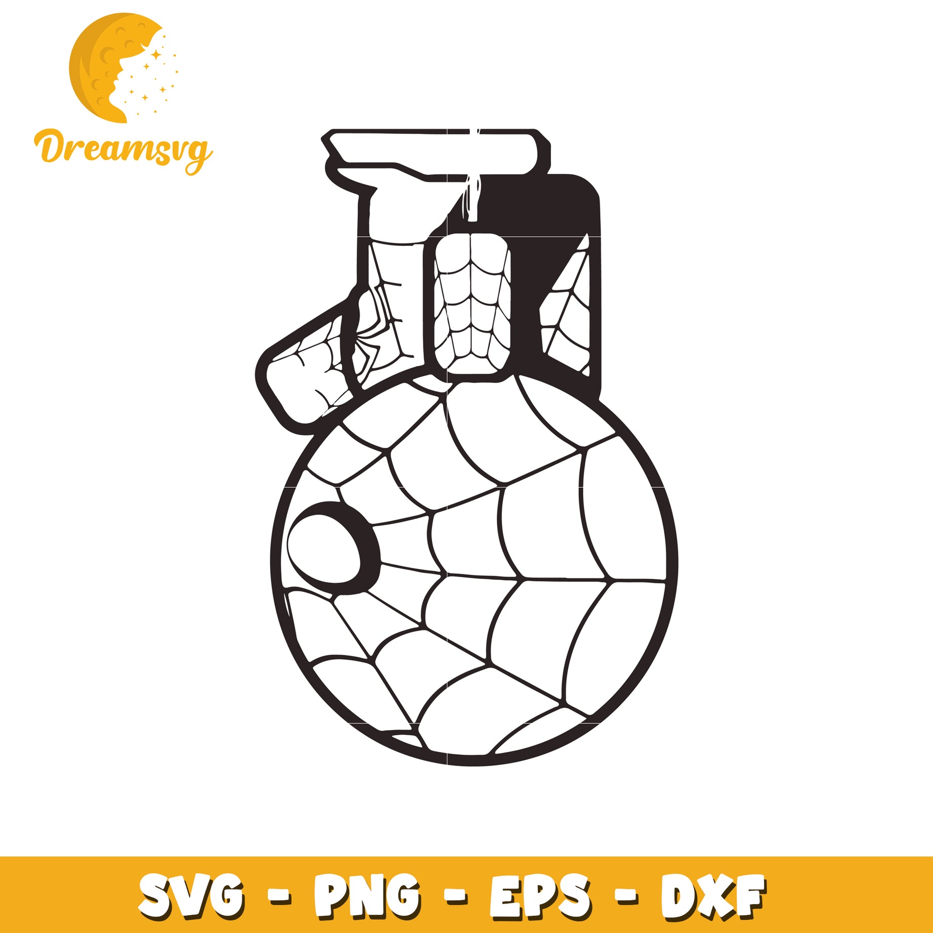 Spider Web Potion Bottle SVG Clipart for Crafts and Design