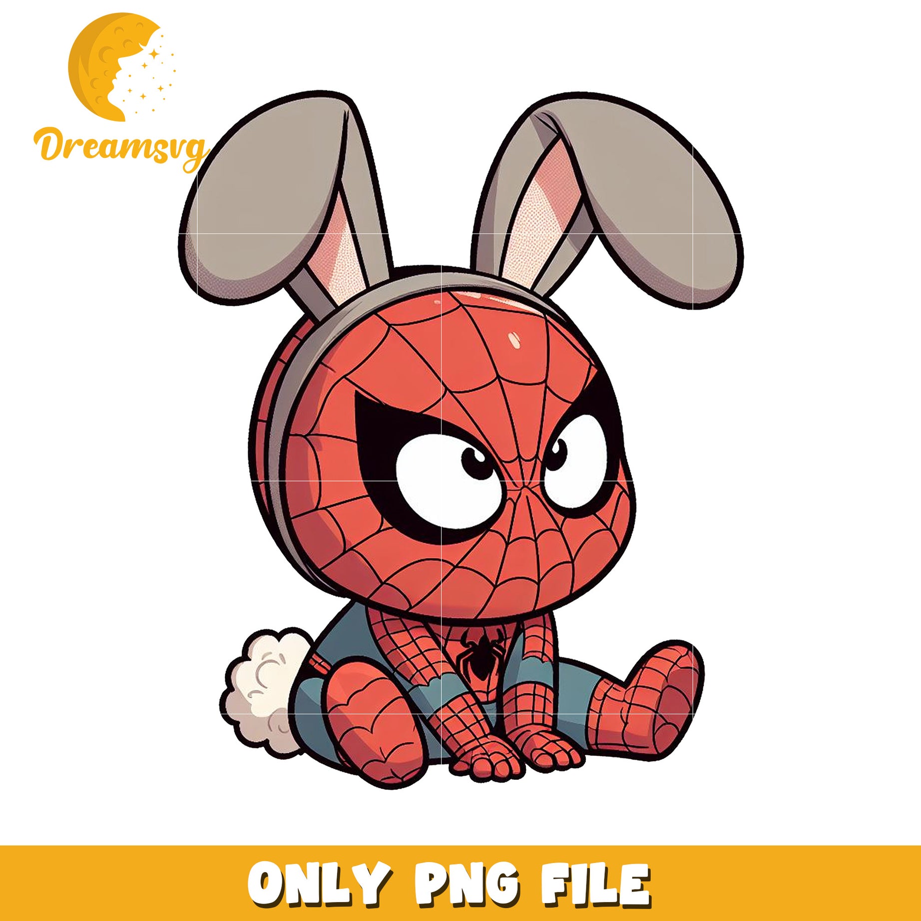 Spiderman Bunny PNG Cartoon