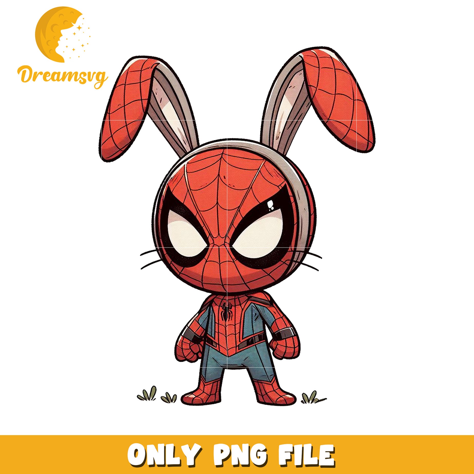 Spiderman Bunny PNG Cute Cartoon