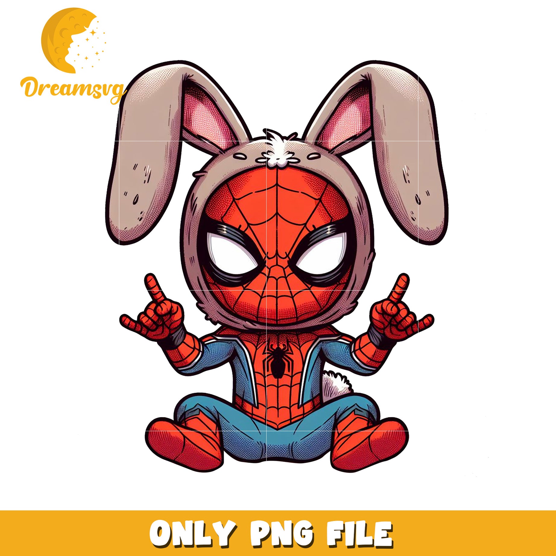 Spiderman Bunny PNG Sublimation