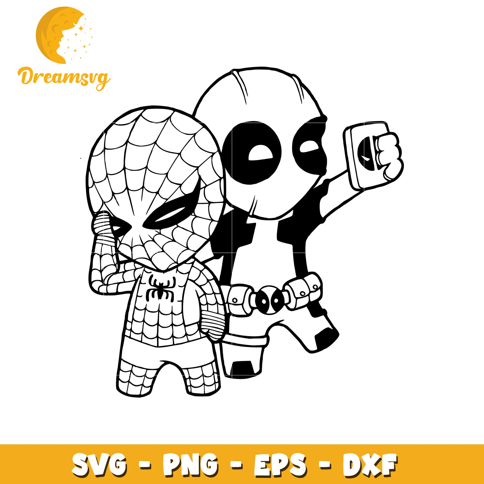 Spiderman Deadpool SVG Cut File