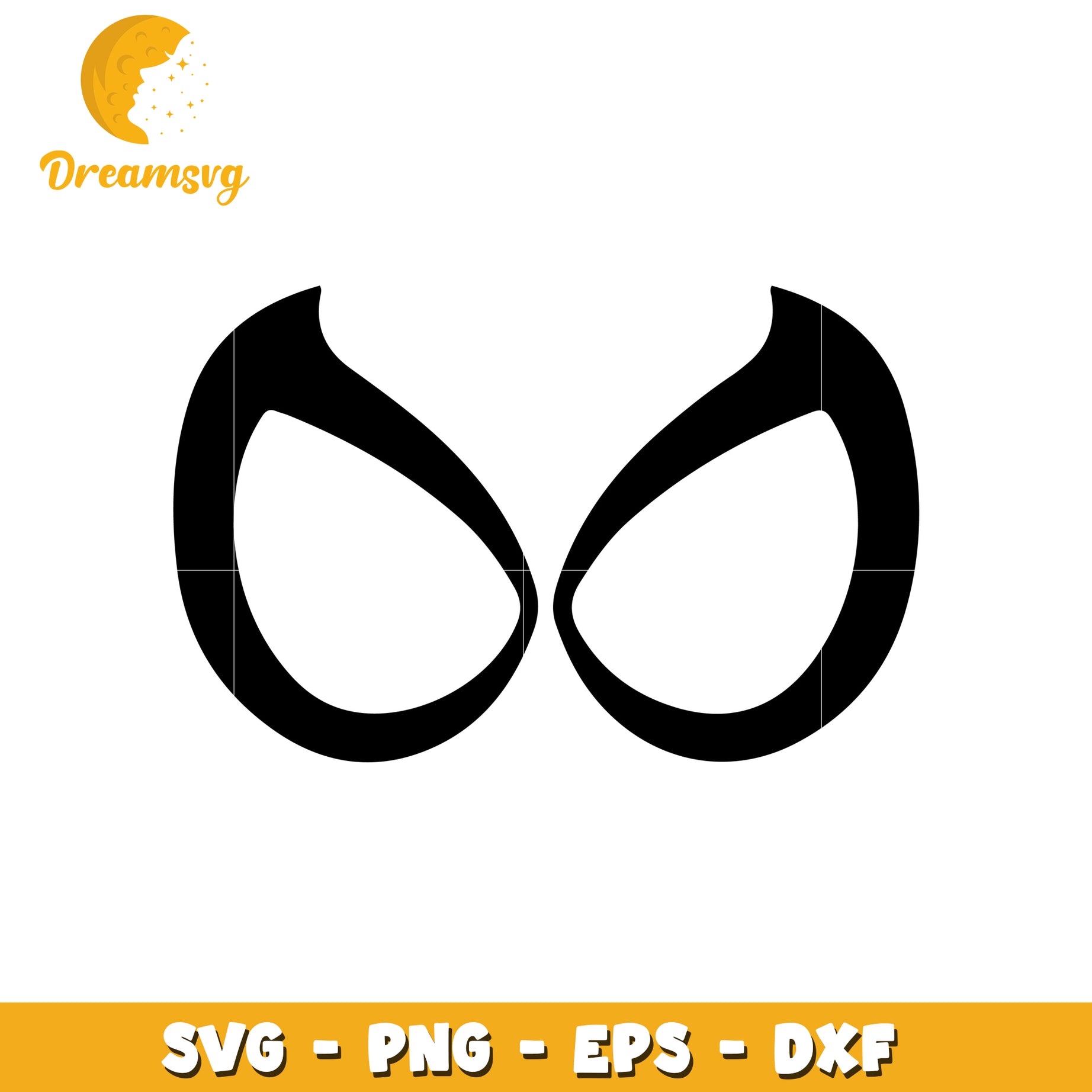 Spiderman Eyes SVG PNG EPS DXF Cut Files