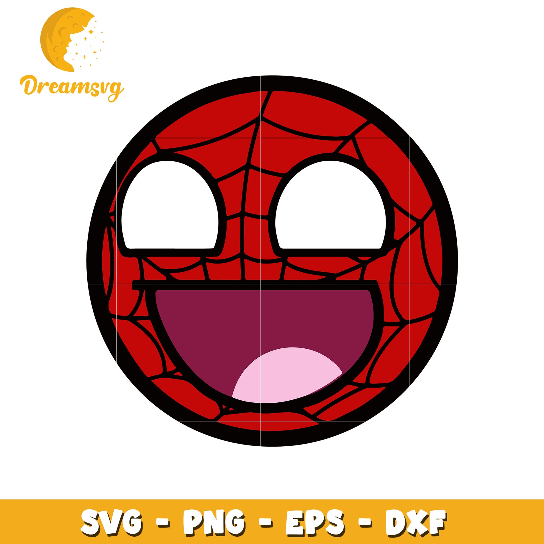 Spiderman Face SVG PNG EPS DXF