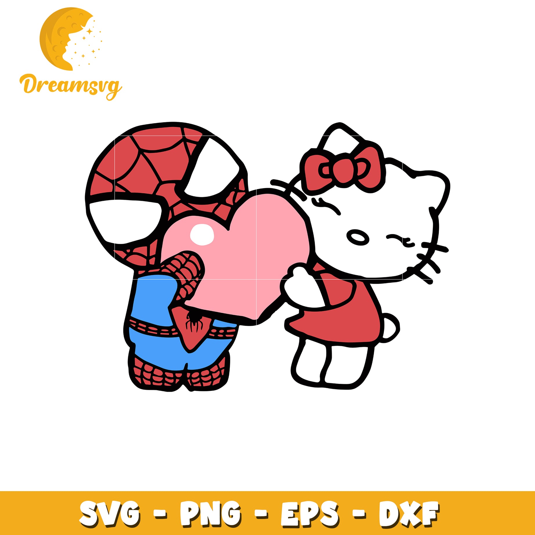 Spiderman Hello Kitty SVG Cut Files