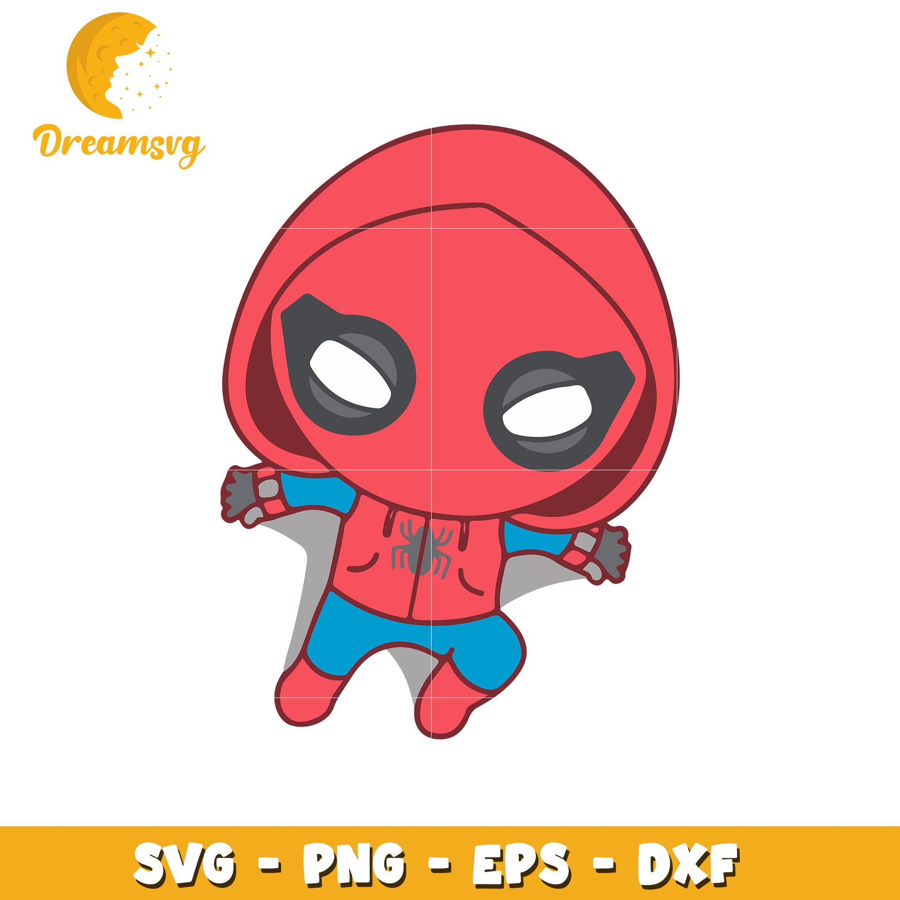 Spiderman Hoodie SVG Cut File PNG EPS DXF