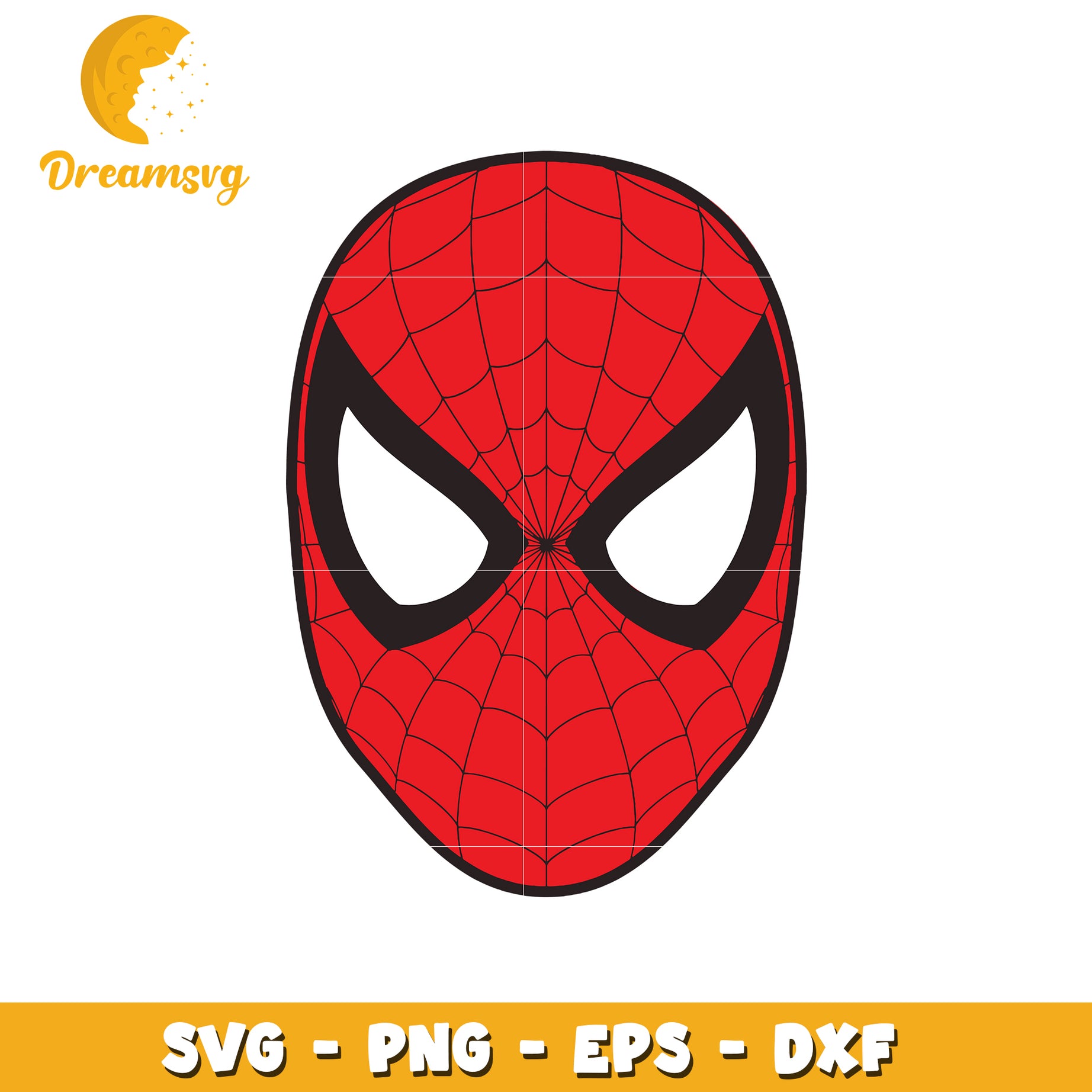 Spiderman Mask SVG PNG EPS DXF Cut File