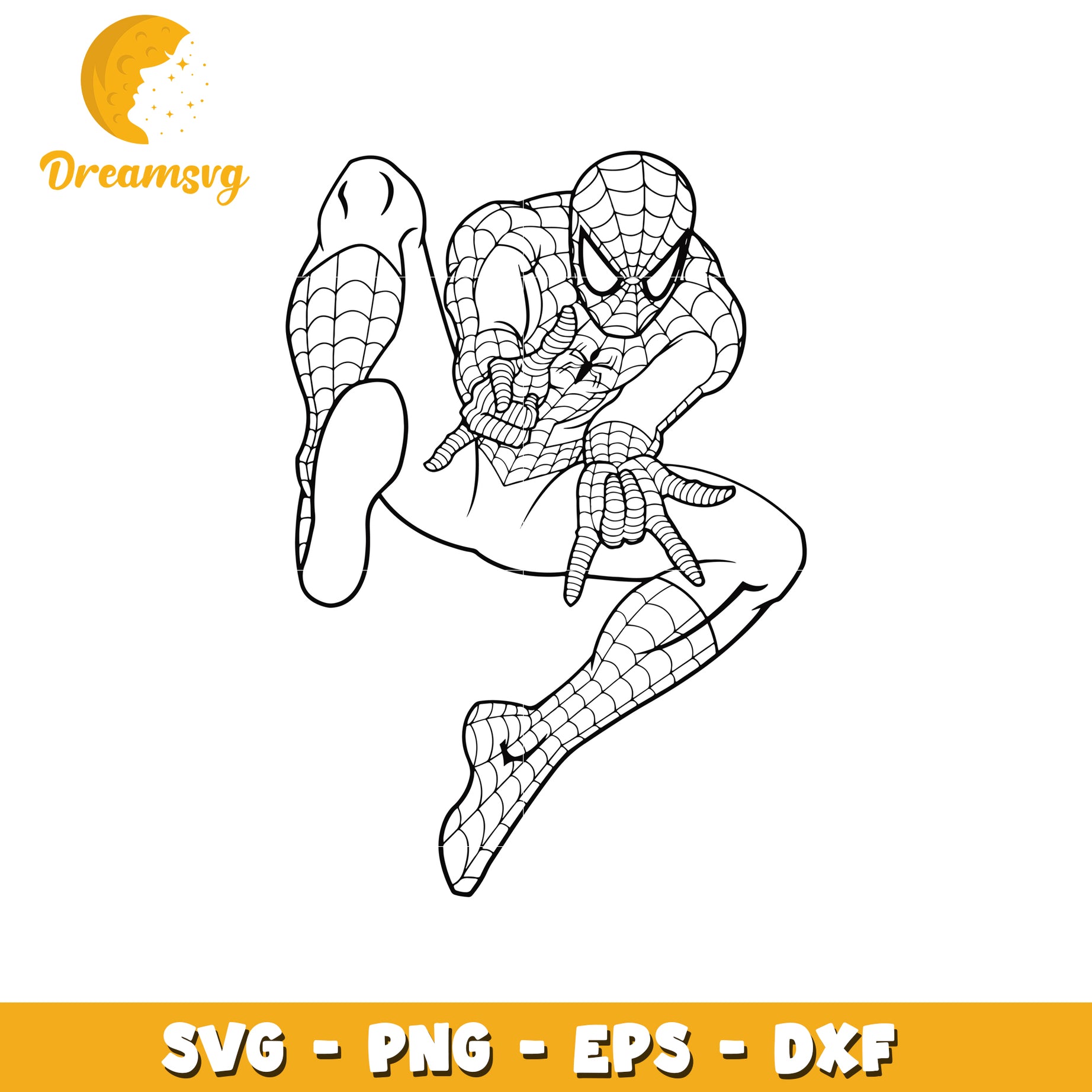 Spiderman SVG Cut File PNG EPS DXF