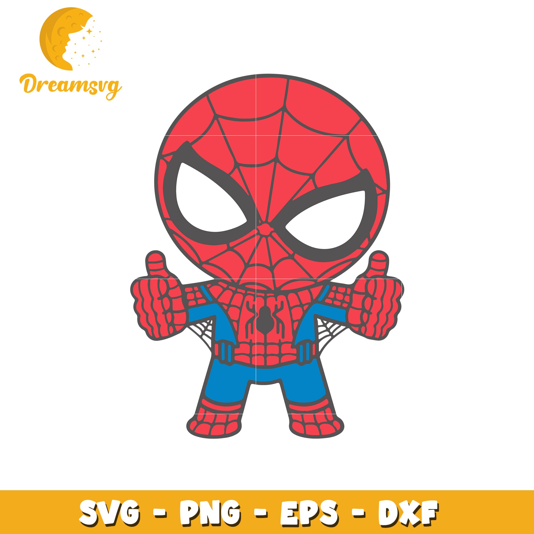 Spiderman SVG Cut File Thumbs Up