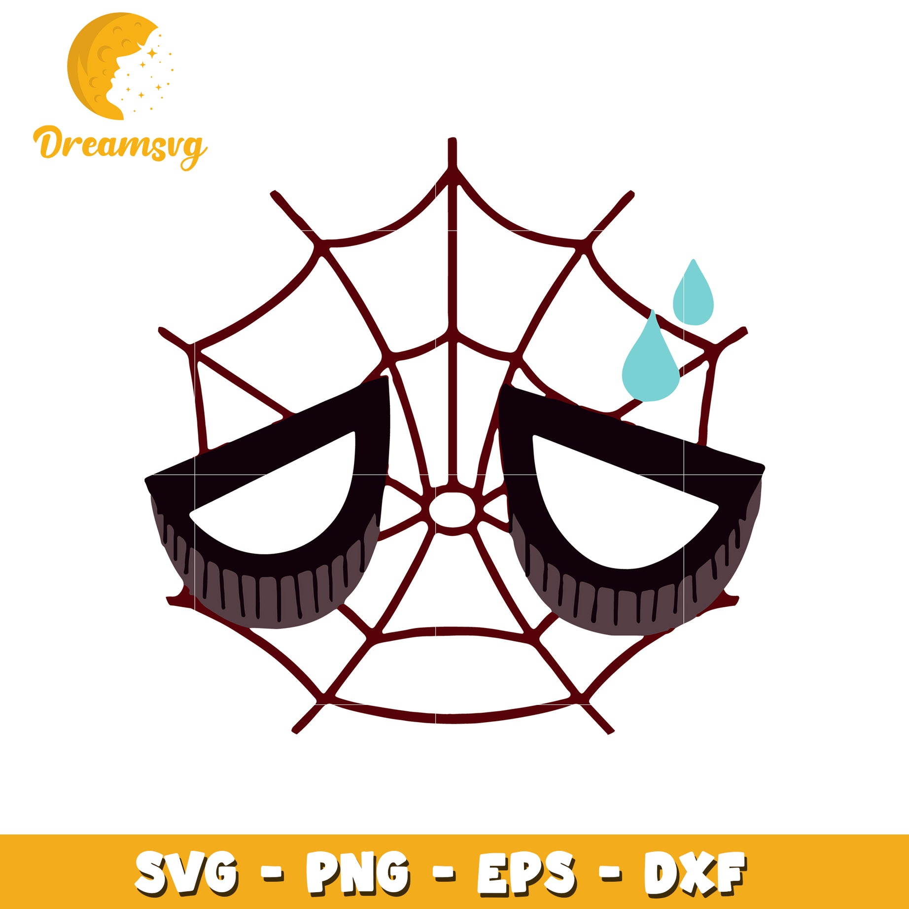 Spiderman SVG Eyes Web PNG EPS DXF