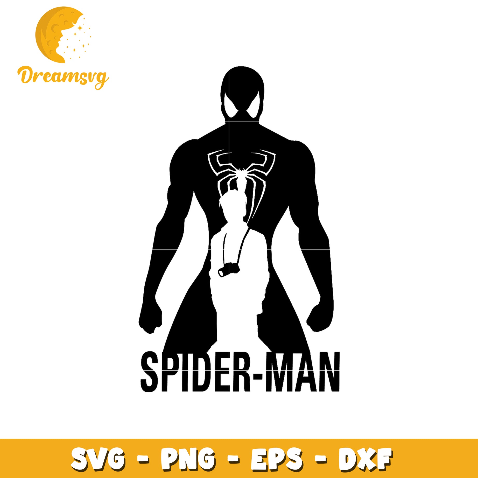 Spiderman Silhouette SVG PNG EPS DXF