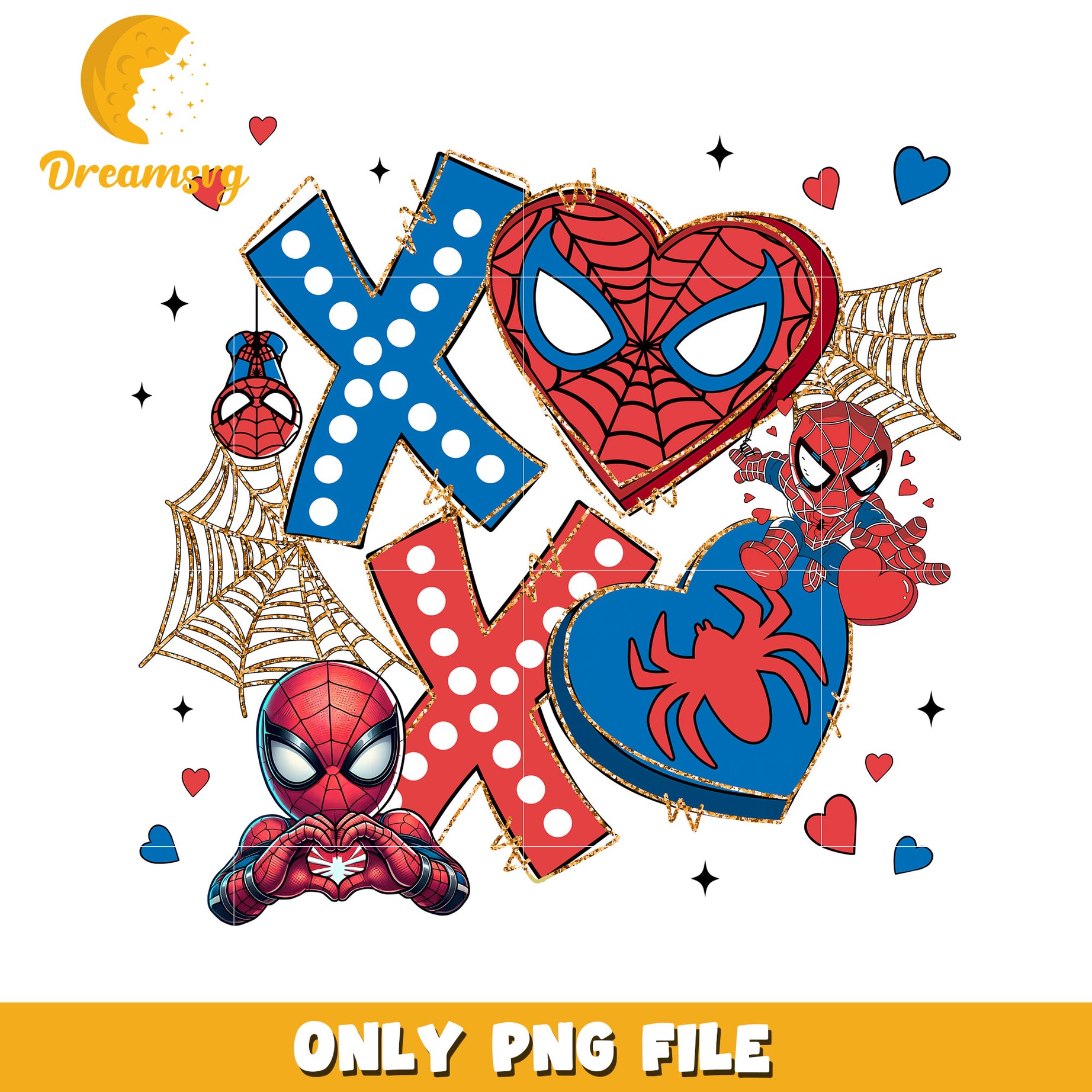 Spiderman Valentines PNG Design