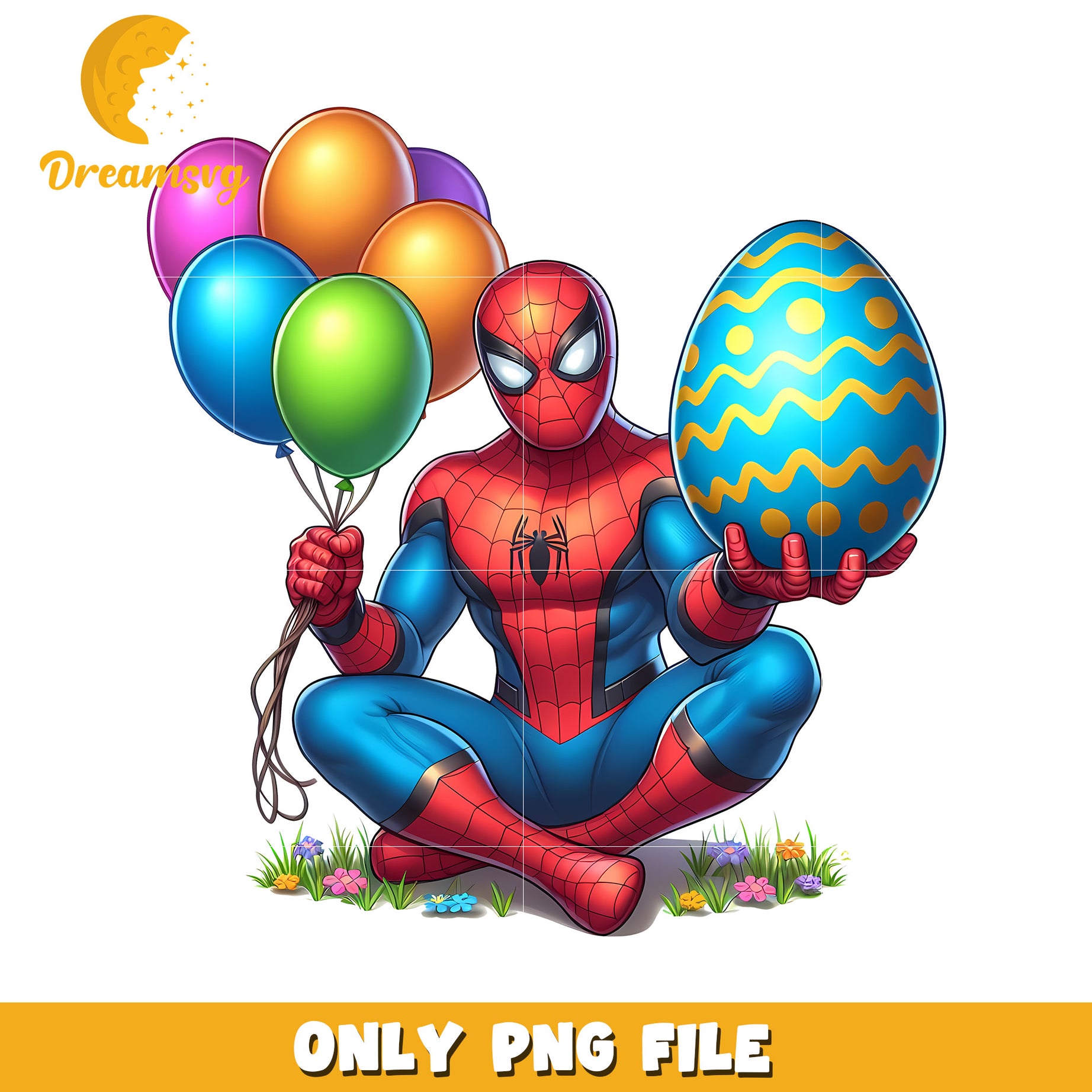Spiderman character easter eggs png, easter day png, marvel png