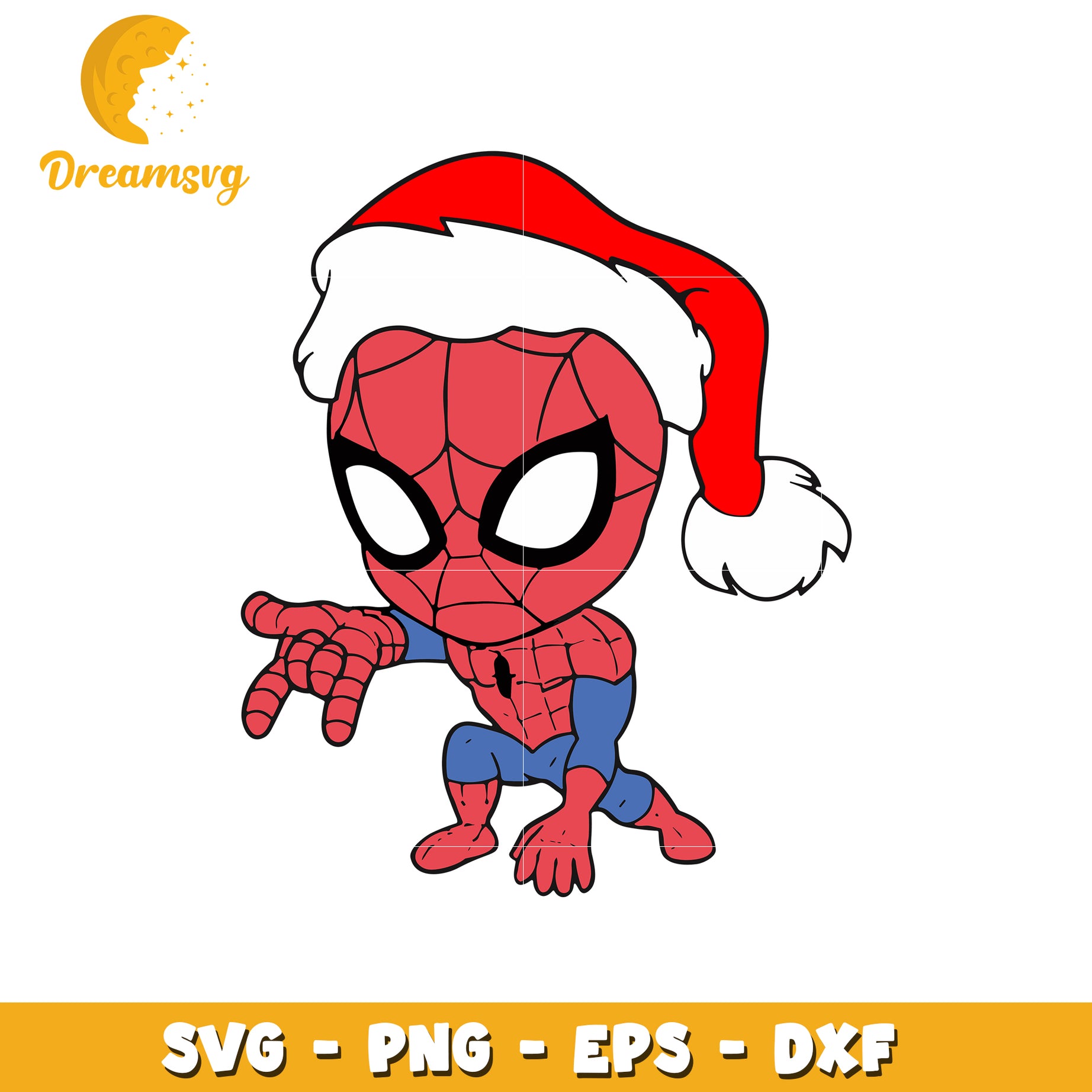 Spider man chibi santa hat svg, Spider man svg, santa hat svg