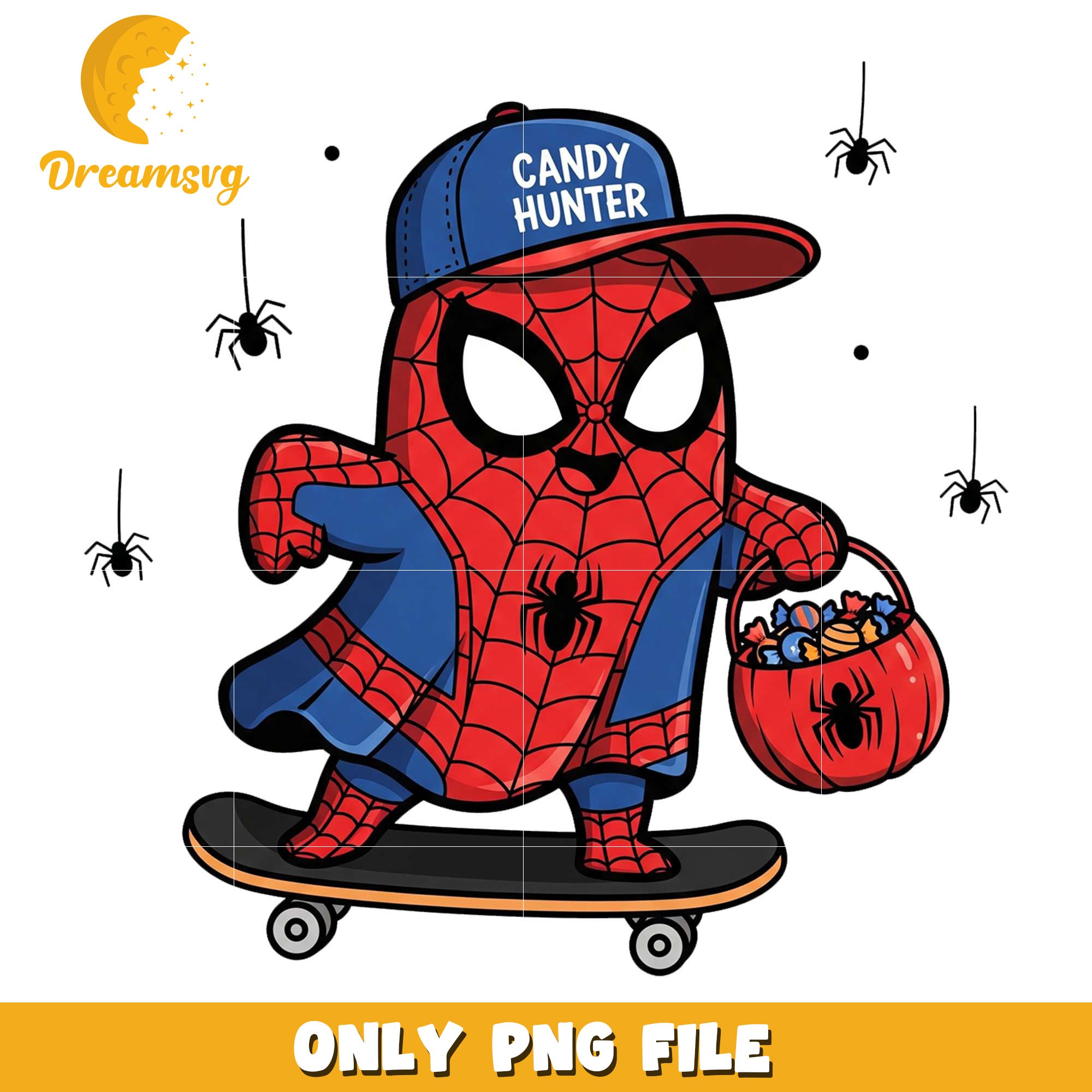 Spiderman ghost funny png, halloween games​​ png, halloween cookies​ png