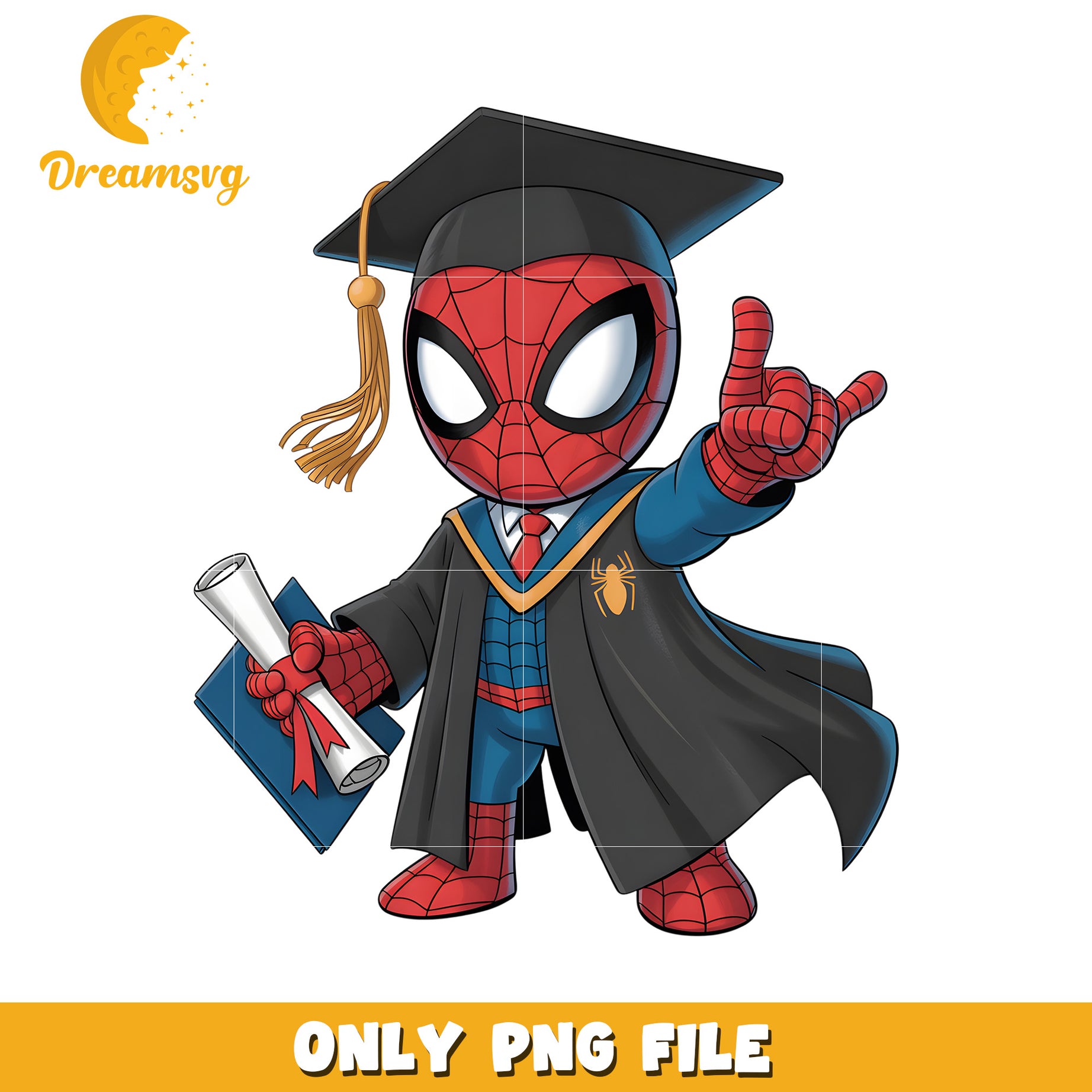 Spider man graduation png, spiderman movie png, marvel graduate character png