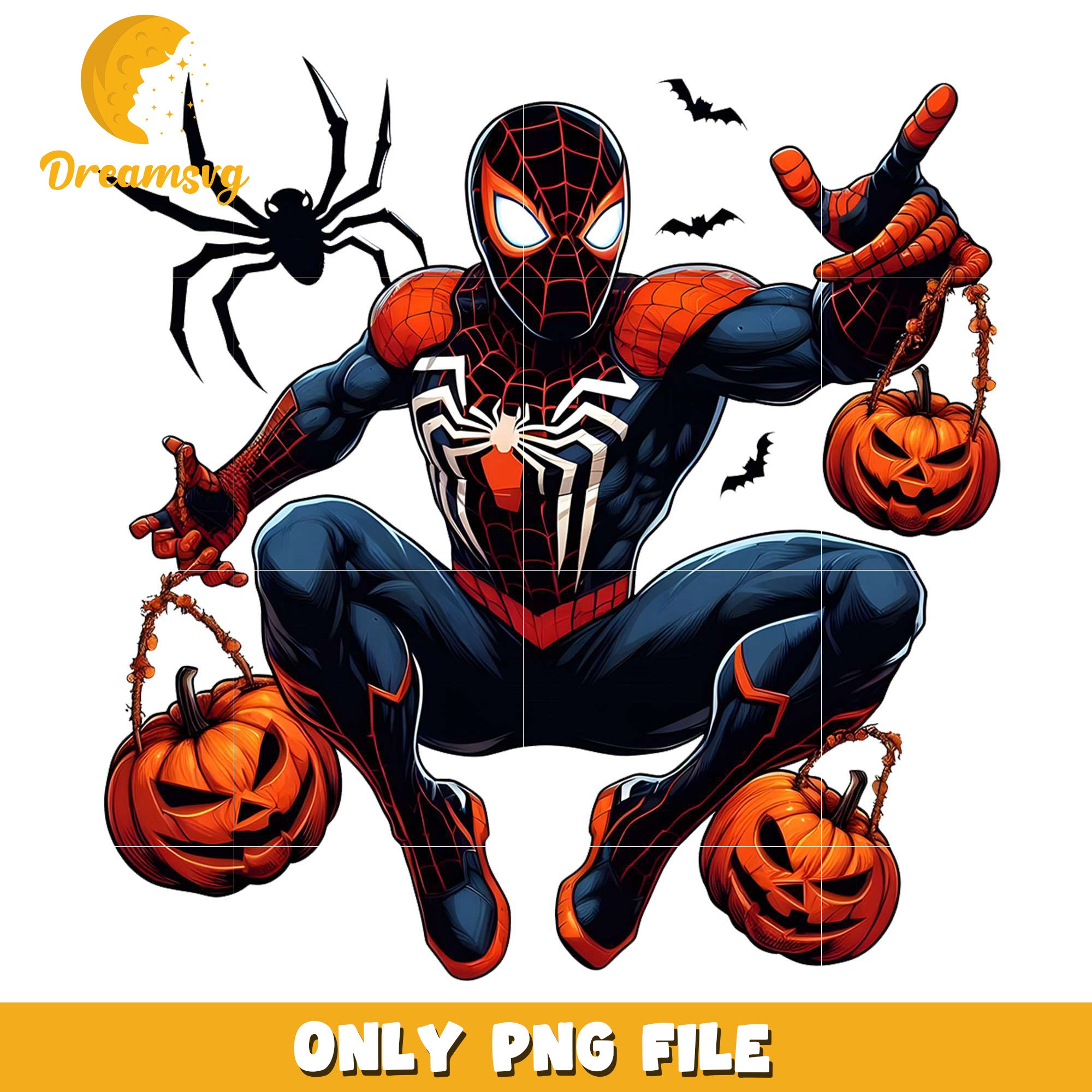 Spiderman halloween png, halloween​​​​ decor png, halloween wallpaper​ png