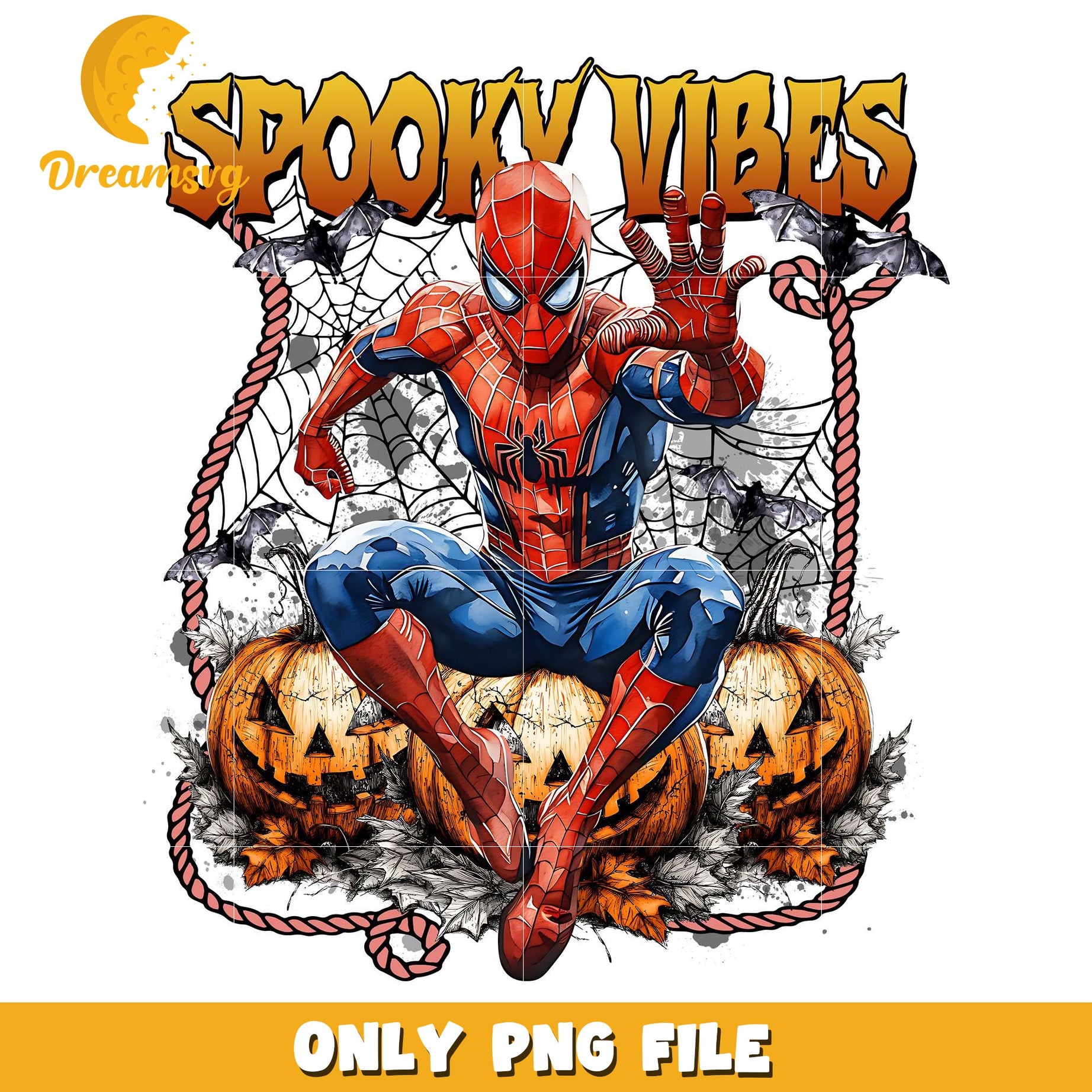 Spiderman spooky vibes png, halloween eve​​ png, halloween ends​ png