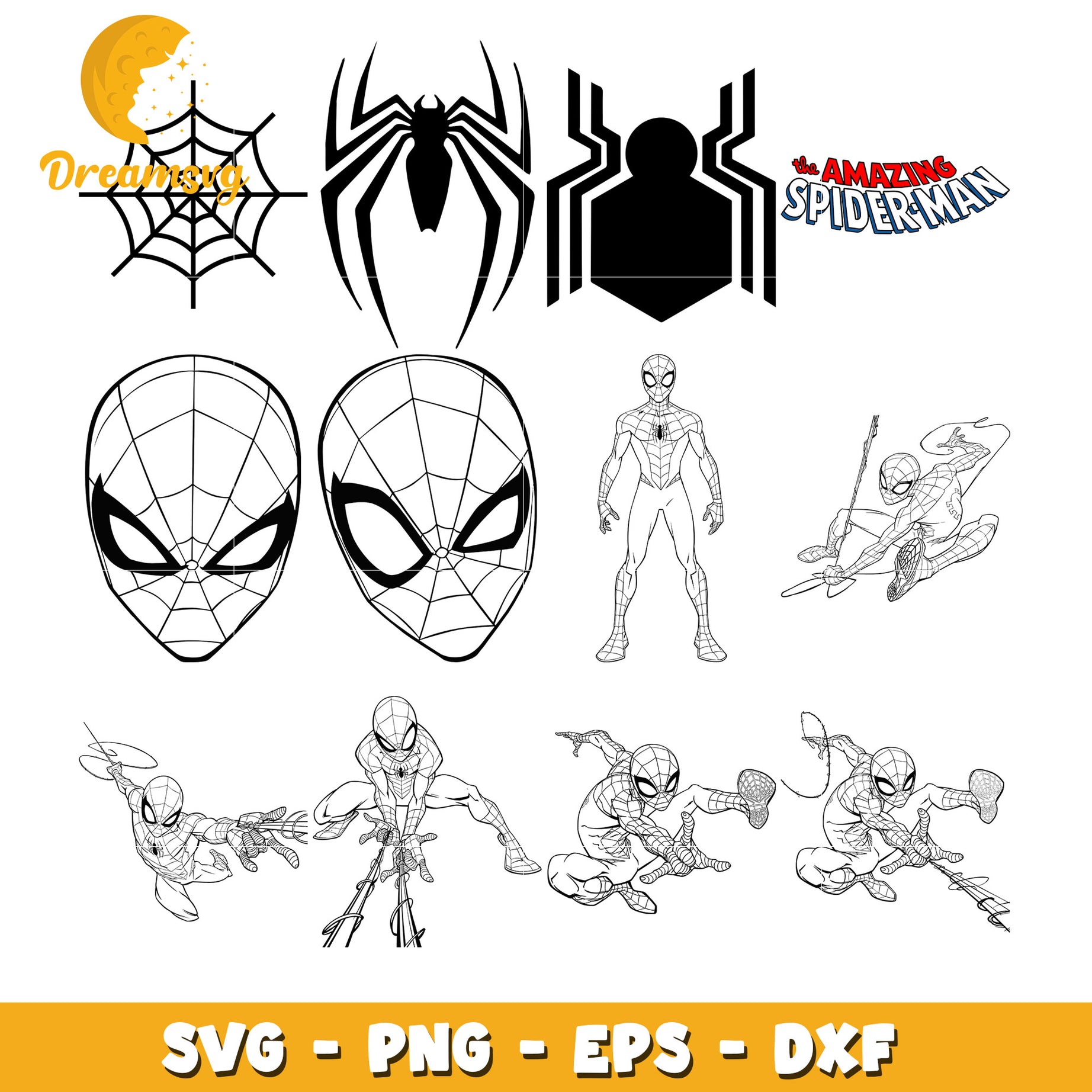 Amazing spiderman hero bundle svg, Spiderman avengers svg