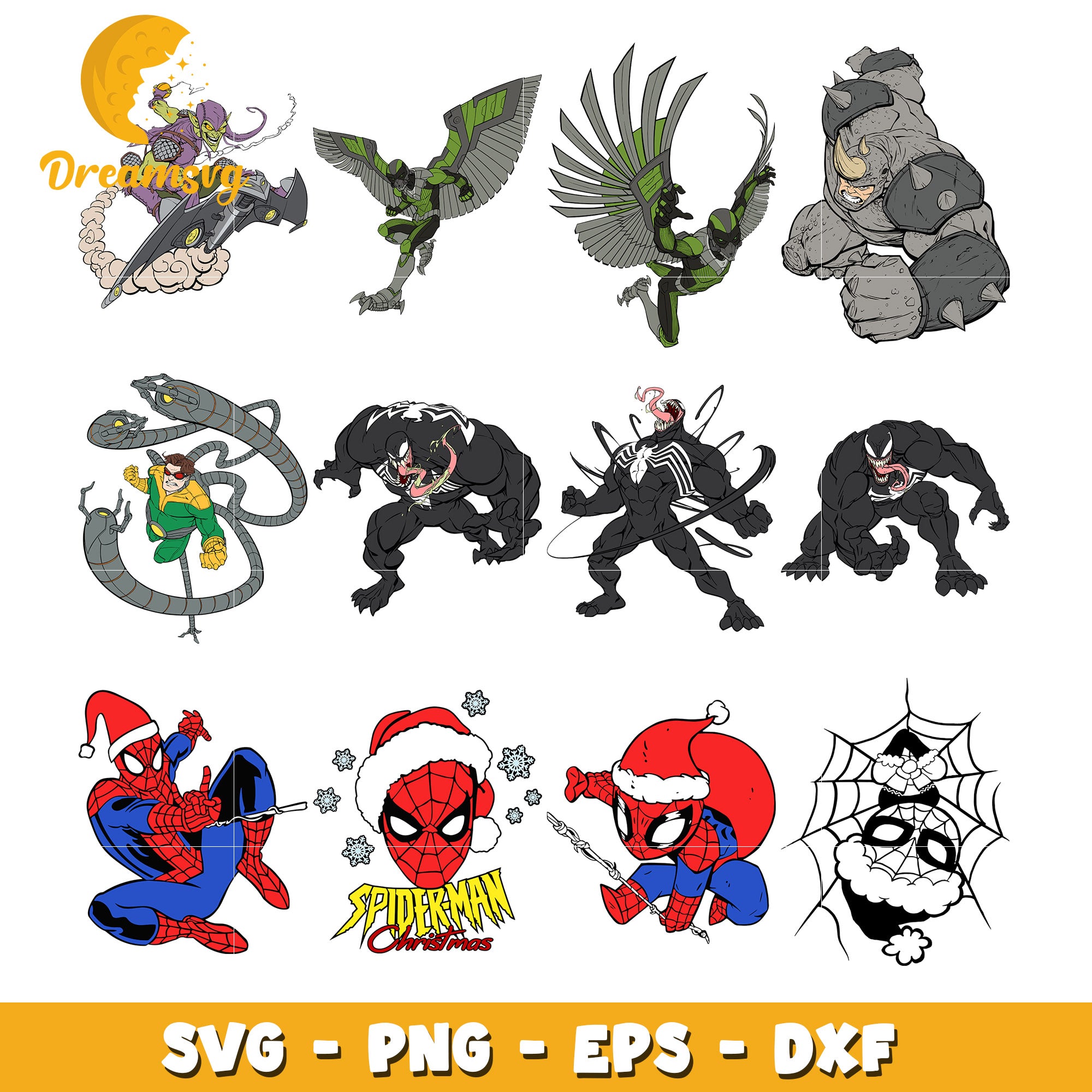 Spiderman christmas day bundle svg, Spiderman movies svg