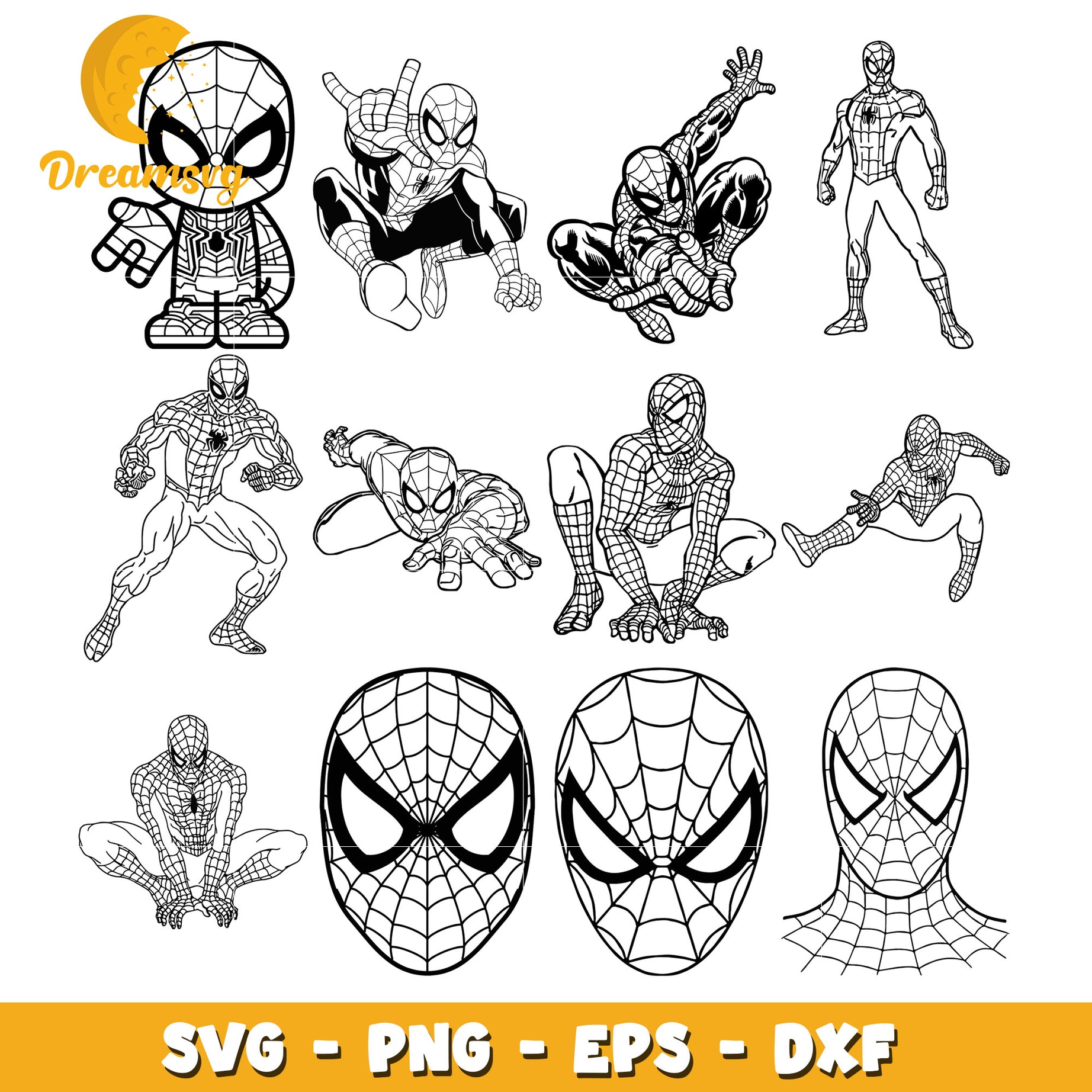 Spiderman avengers bundle svg, spiderman movies svg