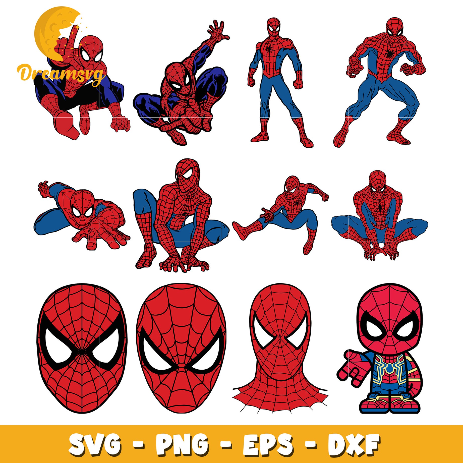 The amazing spiderman hero bundle svg, spiderman avengers svg