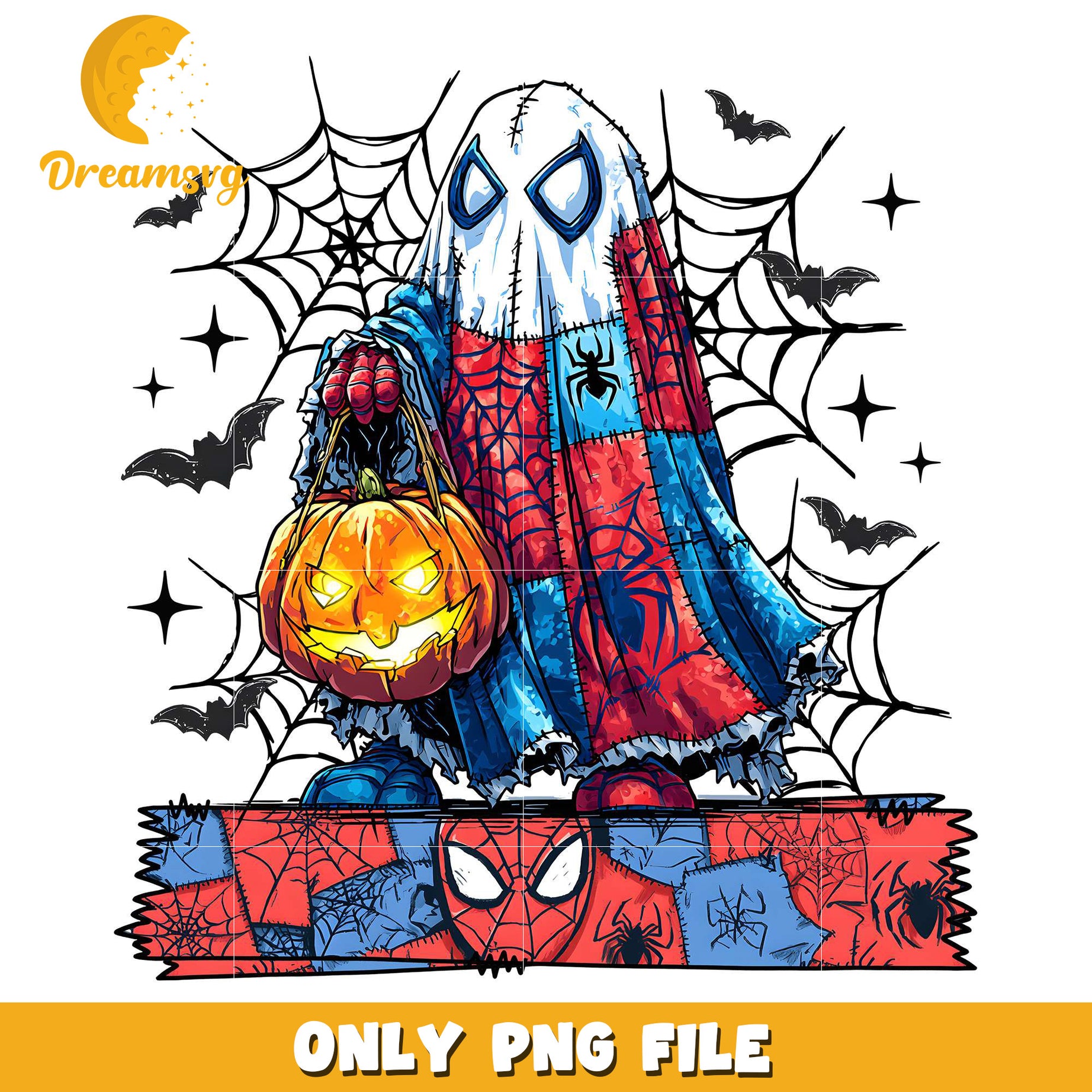 Spidermna funny ghoul png, halloween design png, halloween time png