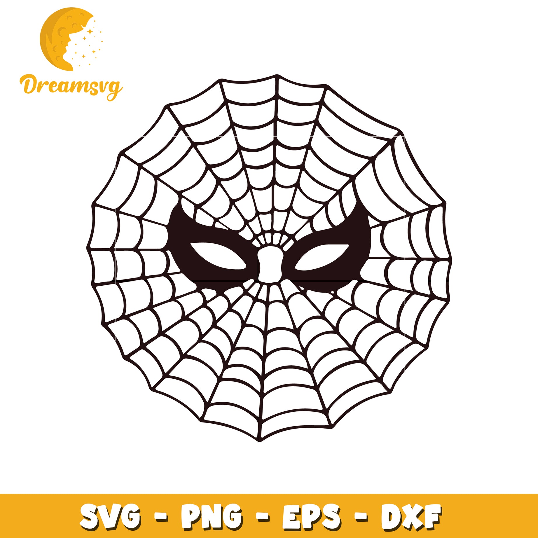 Spiderweb Mask SVG Cut File