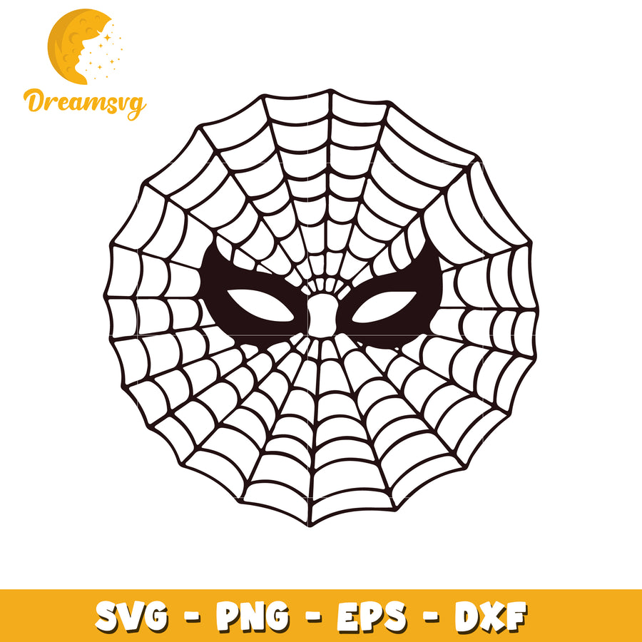 Spiderweb Mask SVG Cut File