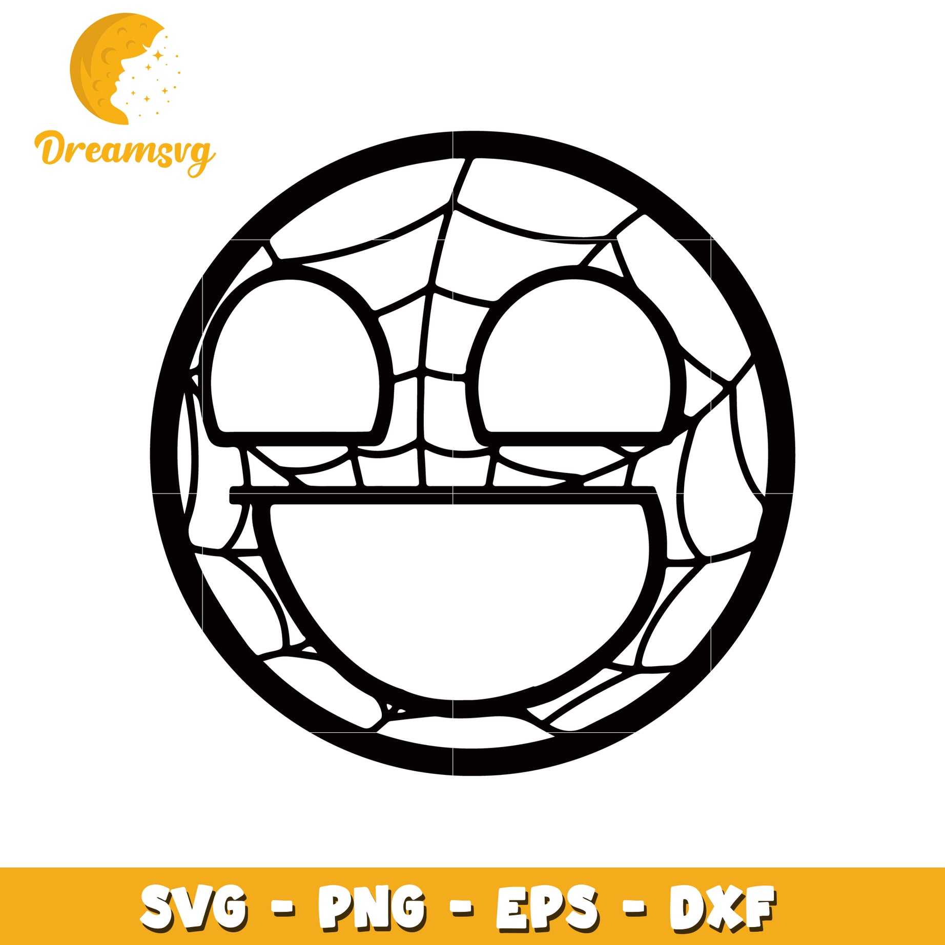 Spiderweb Smiley Face SVG Cut File