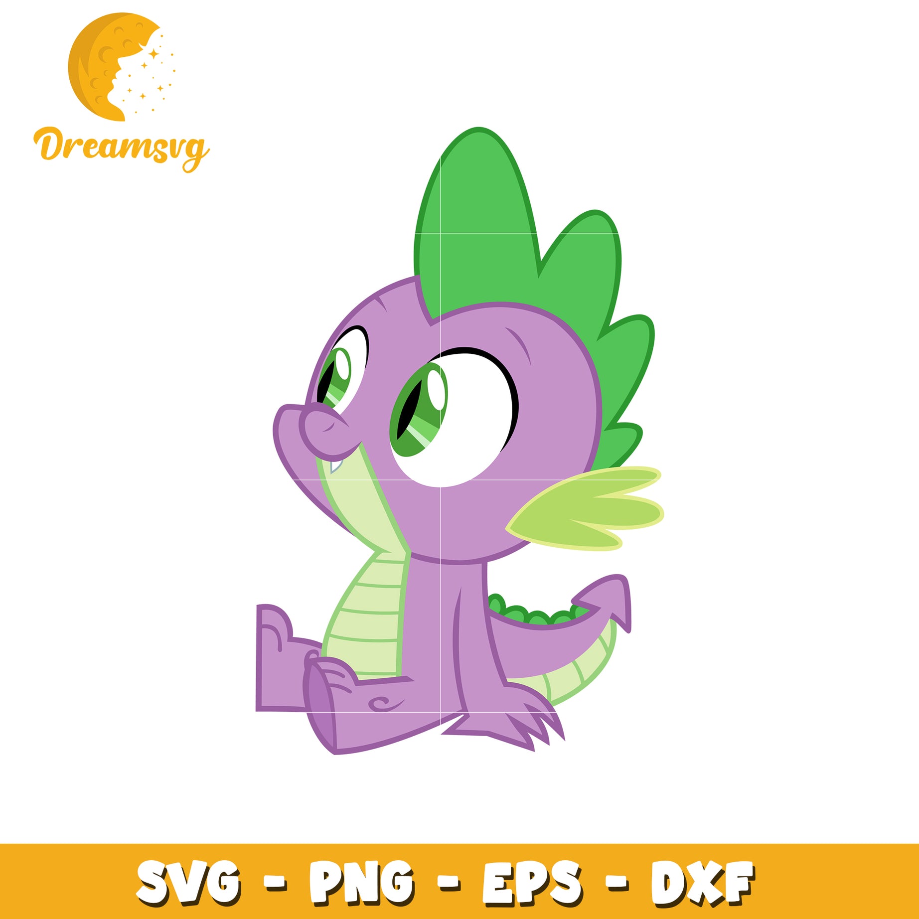 Spike the Dragon SVG PNG EPS DXF Cut File