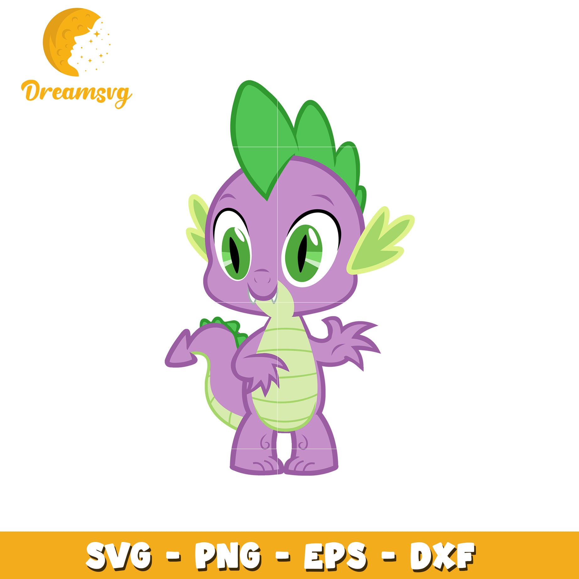 Spike the Dragon SVG PNG EPS DXF Cut Files