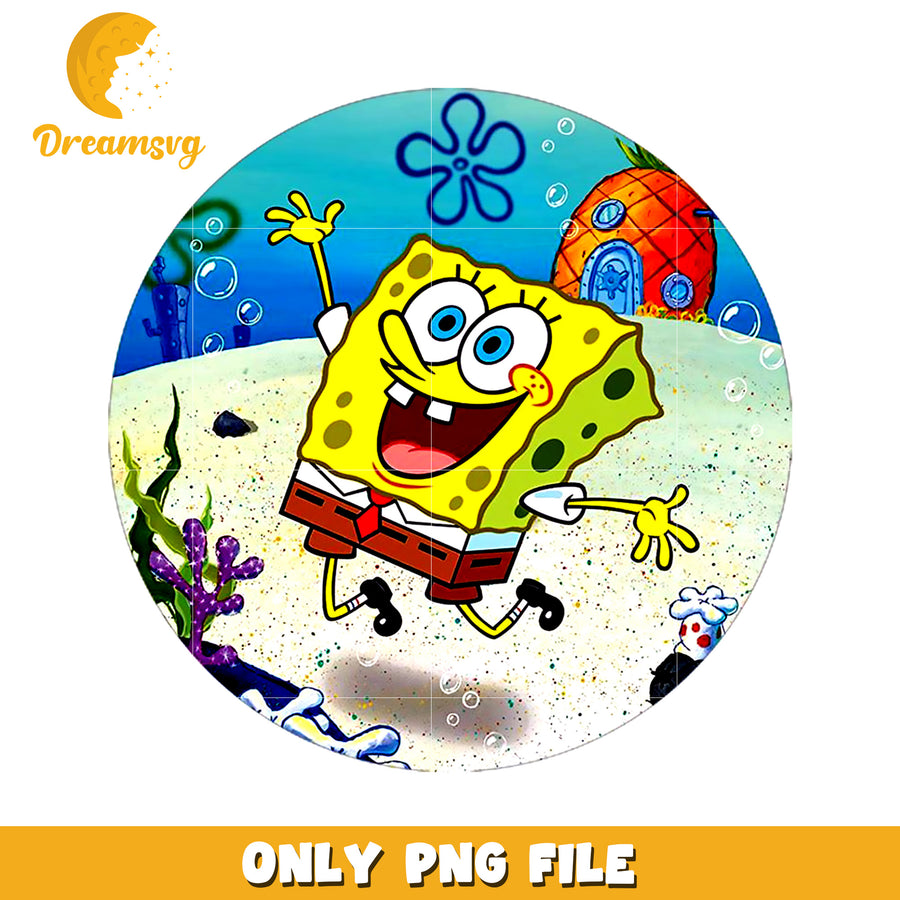 Sponge happy design png, spongebob png, spongebob and patrick png