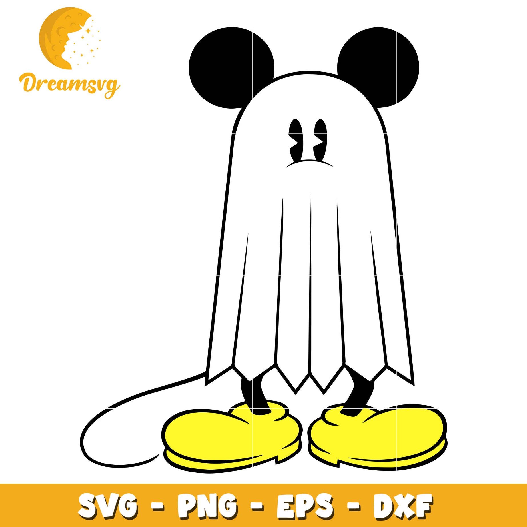 Mickey Ghost Spooky svg