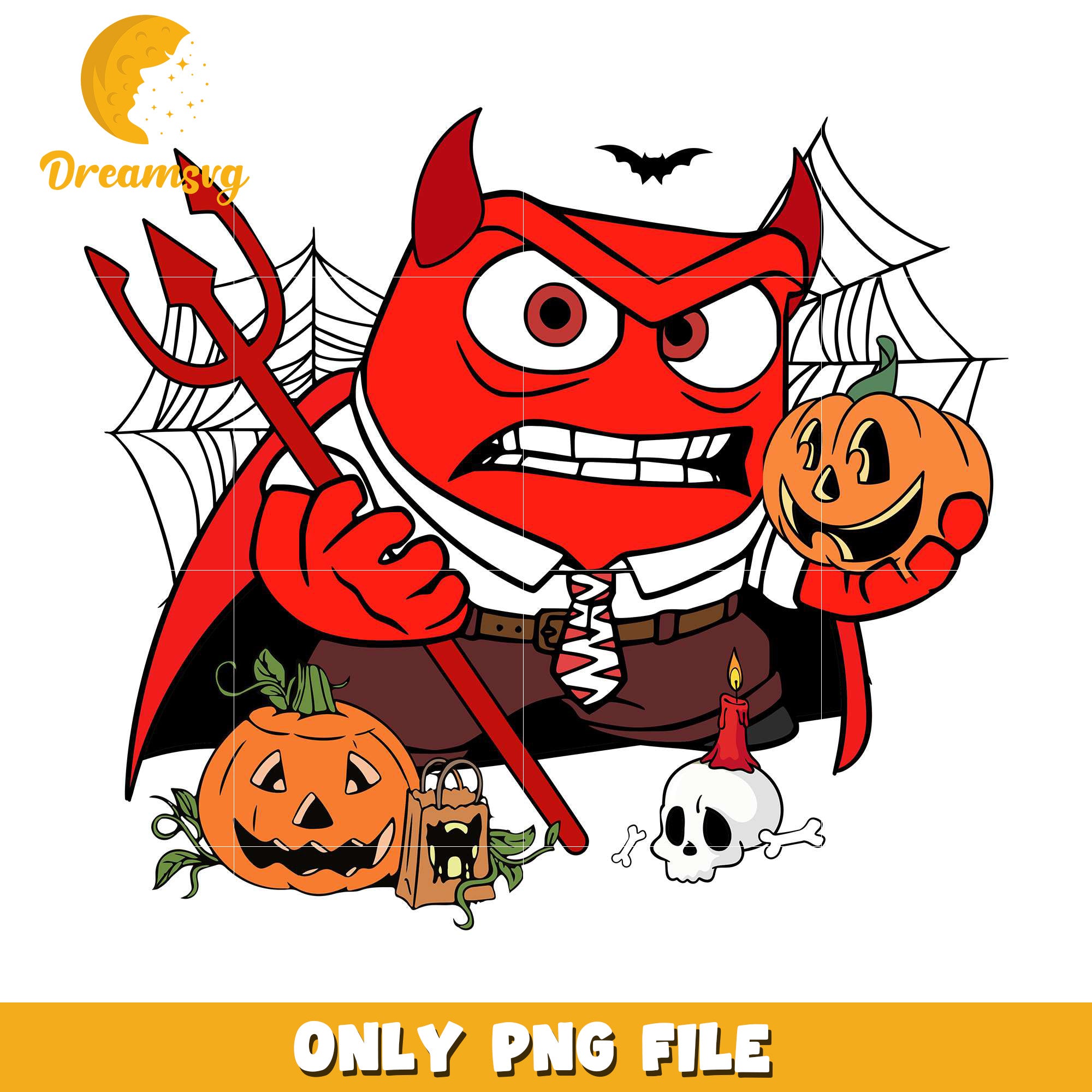 Spooky Anger Inside Out Halloween png, halloween design png, halloween time png