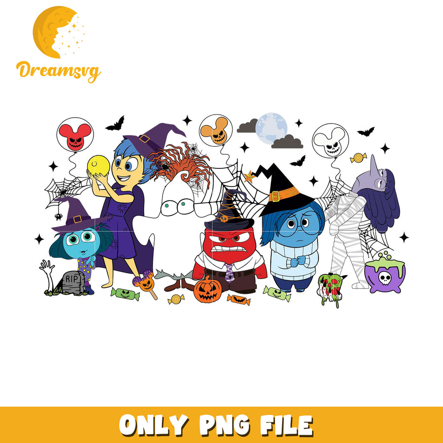 Spooky Inside Out Characters Halloween png, halloween games​​ png, halloween cookies​ png