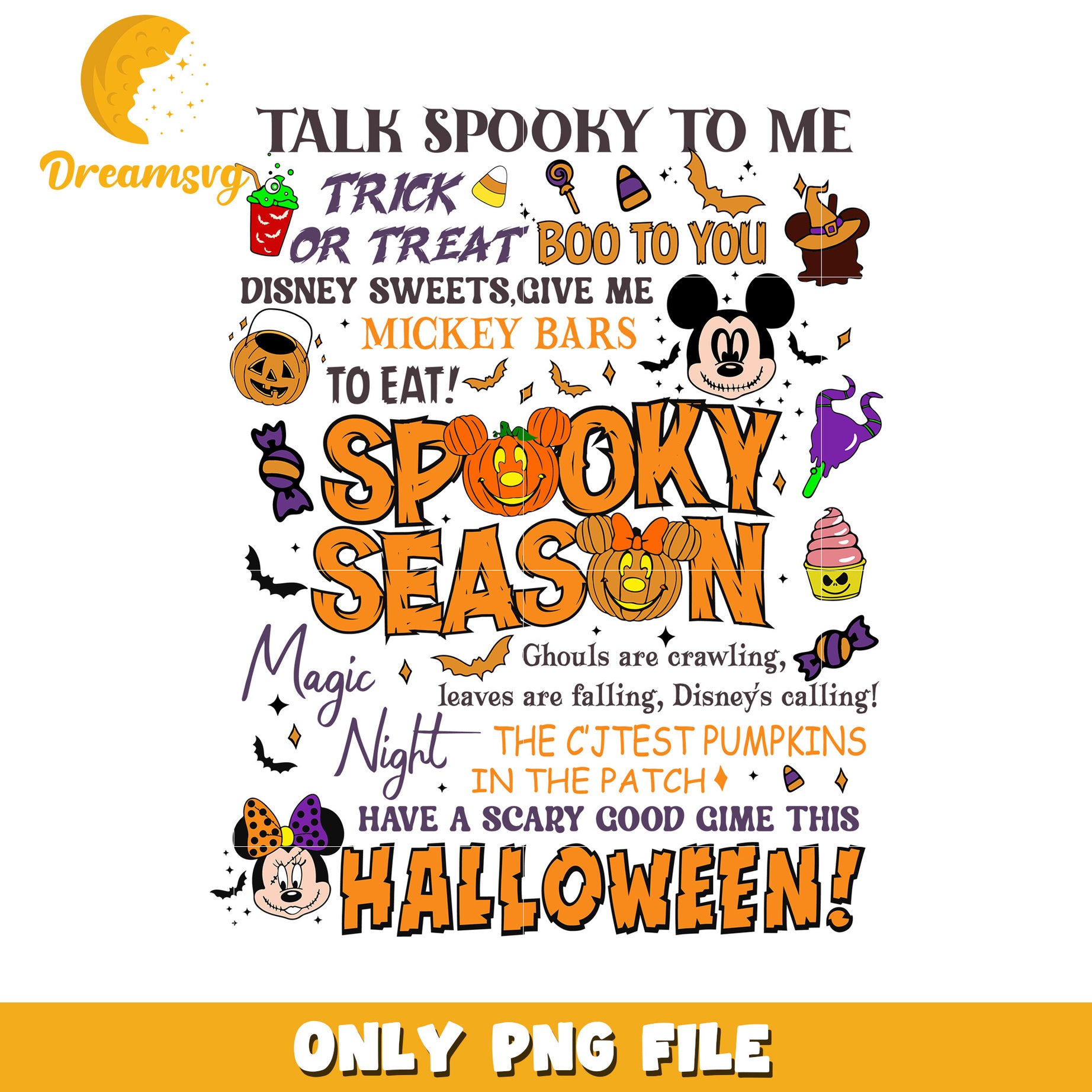 Spooky Season Halloween PNG Design for Disney Lovers