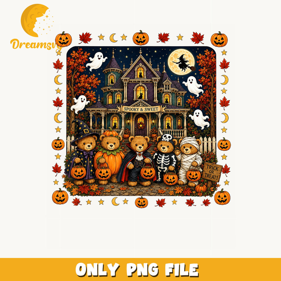 Spooky Bears PNG, Trick Or Treat, Halloween Art PNG