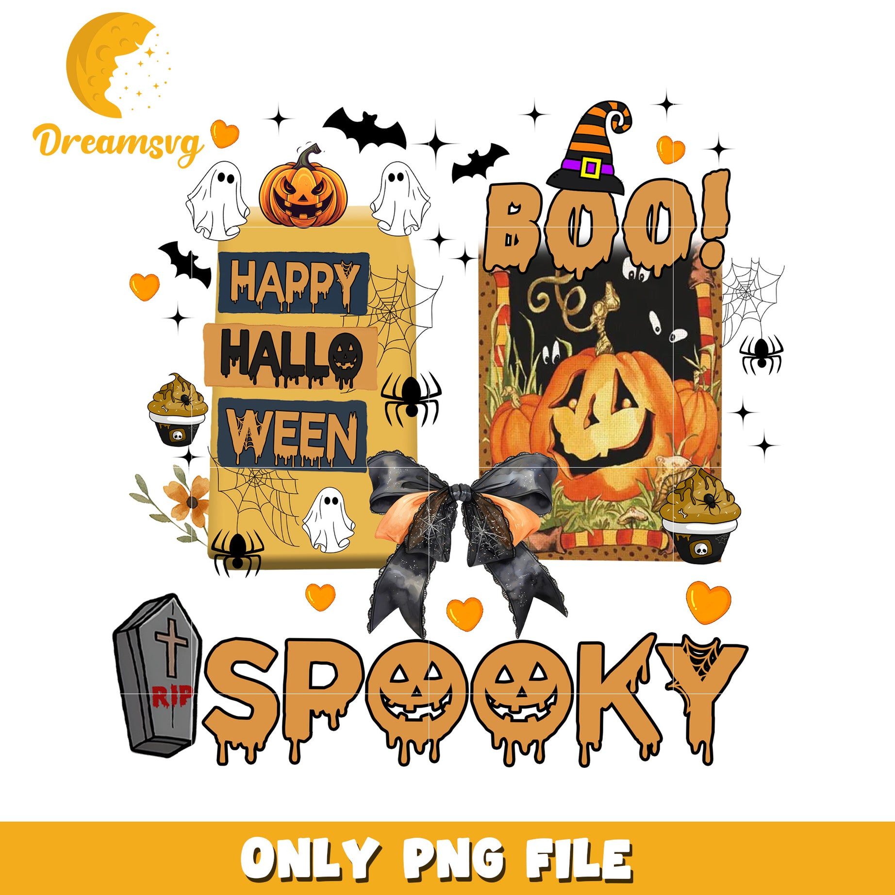 Spooky boo halloween png, halloween drawings​ png, halloween jokes​ png